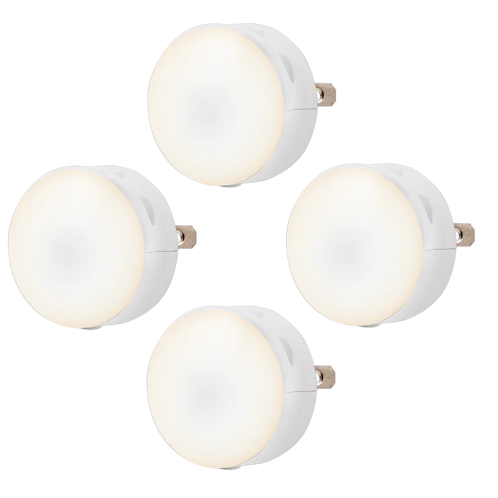 Lights By Night Color Changing GLO Dot Light Sensing LED Night Light, 4 Pack, White - Image 5