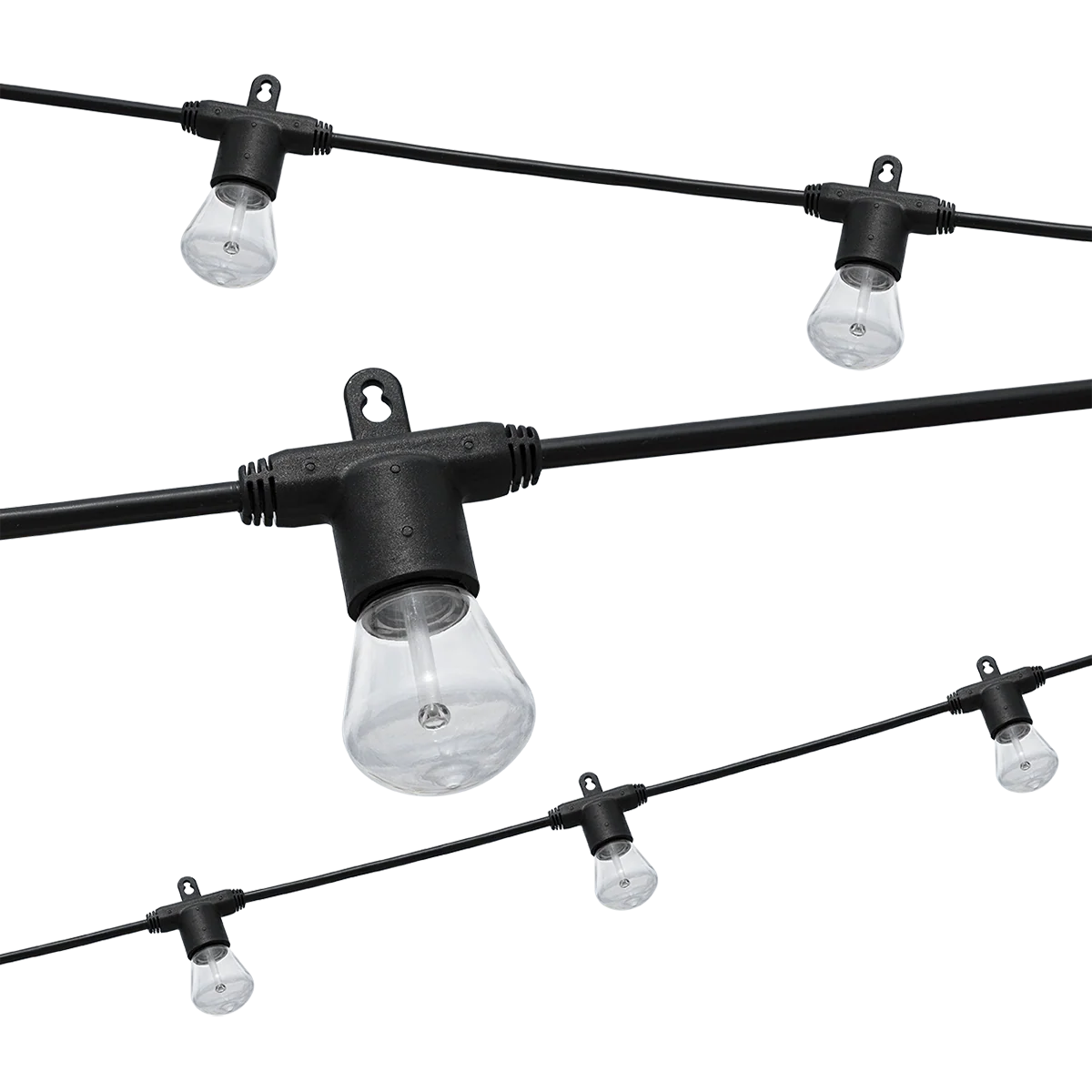 Lights by Night LED Bistro String Lights, 12 Bulbs, 24ft. Black Cord - Image 4
