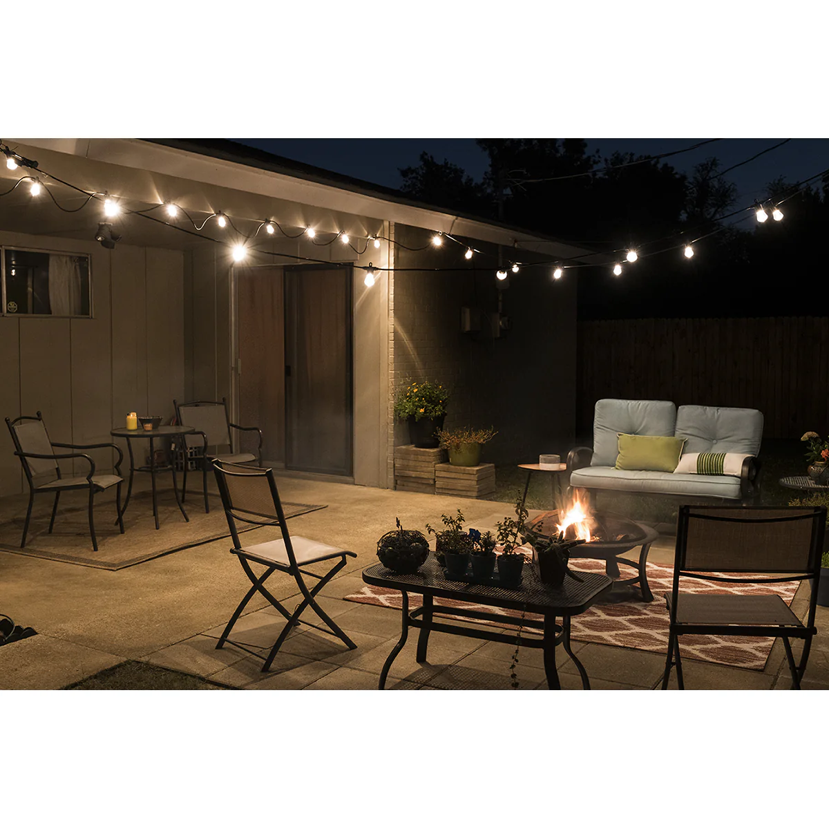 Lights by Night LED Bistro String Lights, 12 Bulbs, 24ft. Black Cord - Image 6