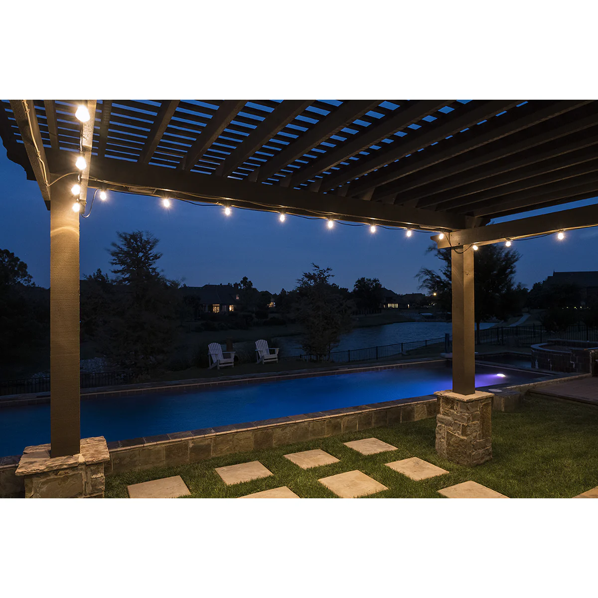 Lights by Night LED Bistro String Lights, 24 Bulbs, 48ft. Black Cord - Image 7