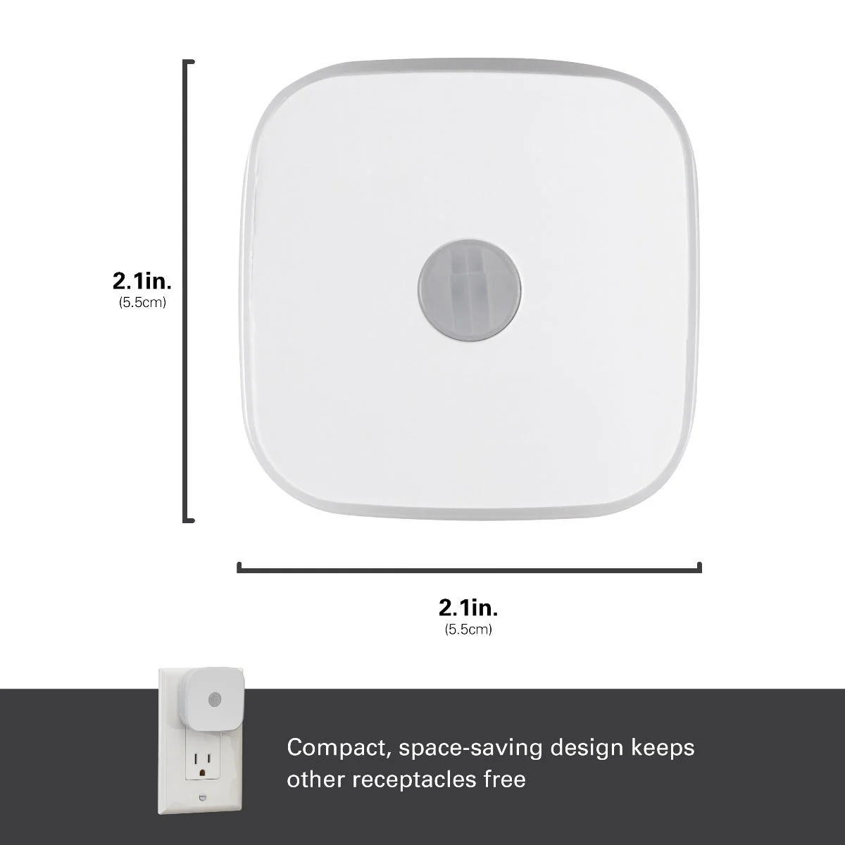 Lights by Night Mini Motion Sensing LED Night Light, 2 Pack, White - Image 6