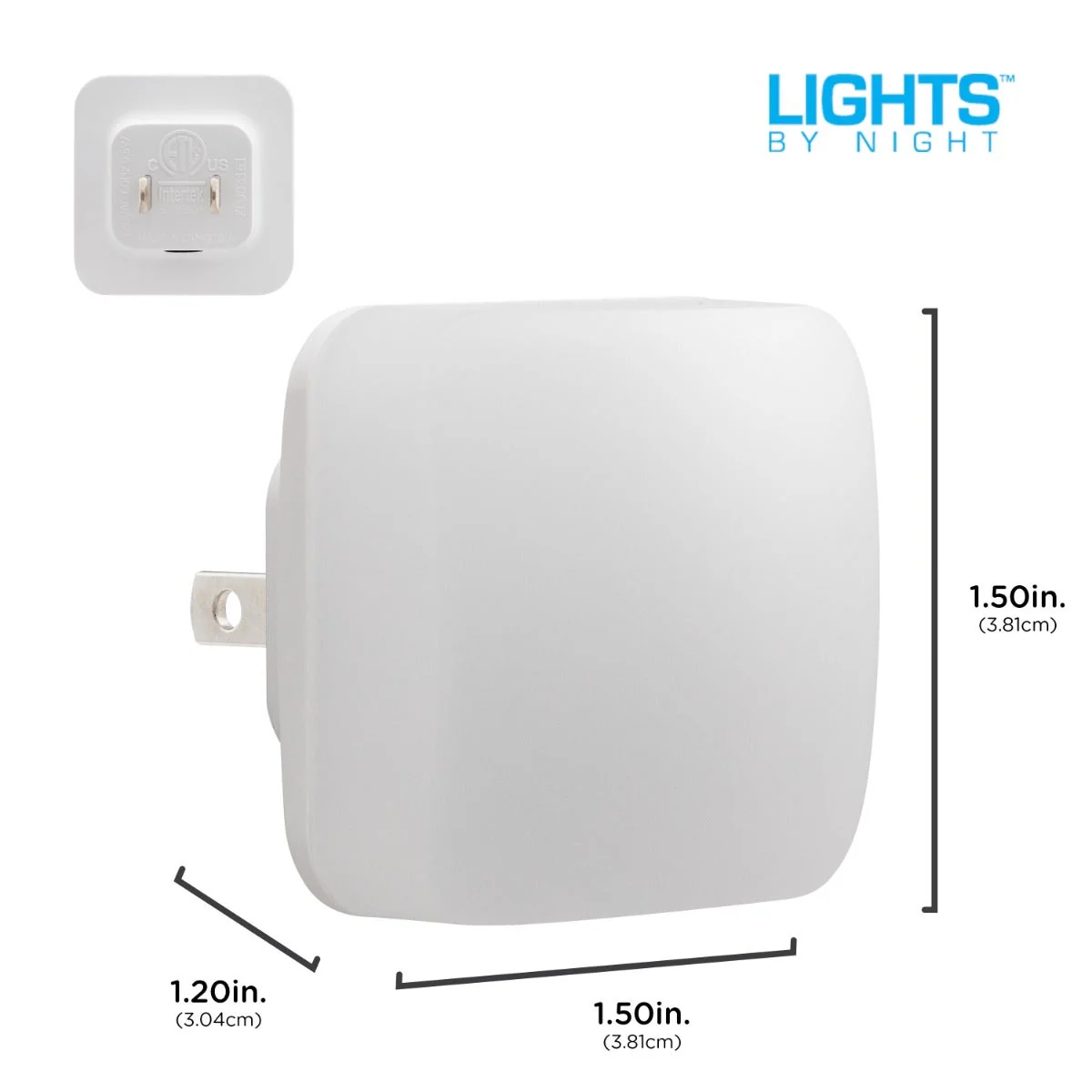 Lights by Night Square GLO Dot LED Night Light, White, 2 Pack - Image 6