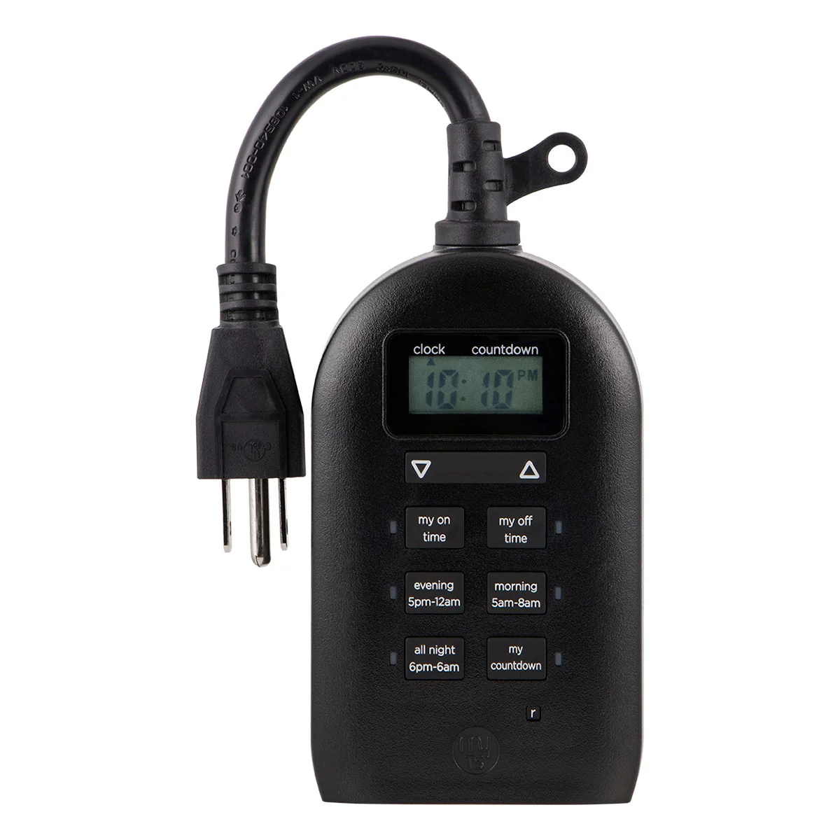 myTouchSmart Indoor/Outdoor Plug-In Simple Digital Timer, Black - Image 3