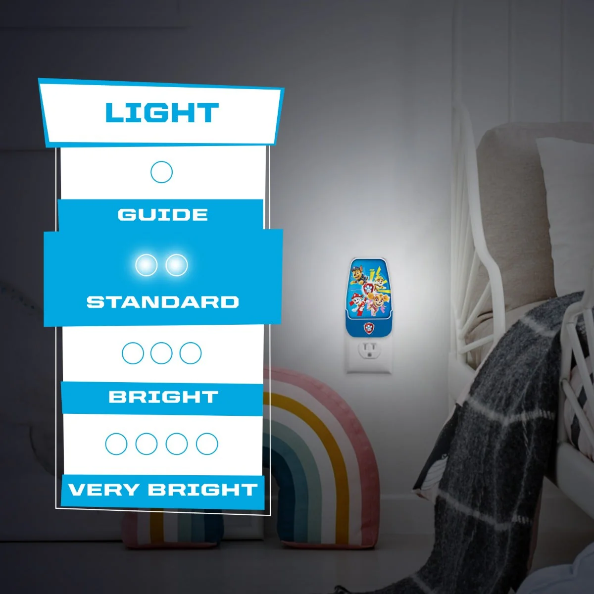 Nickelodeon Paw Patrol Light Sensing LED Night Light, Blue - Image 5