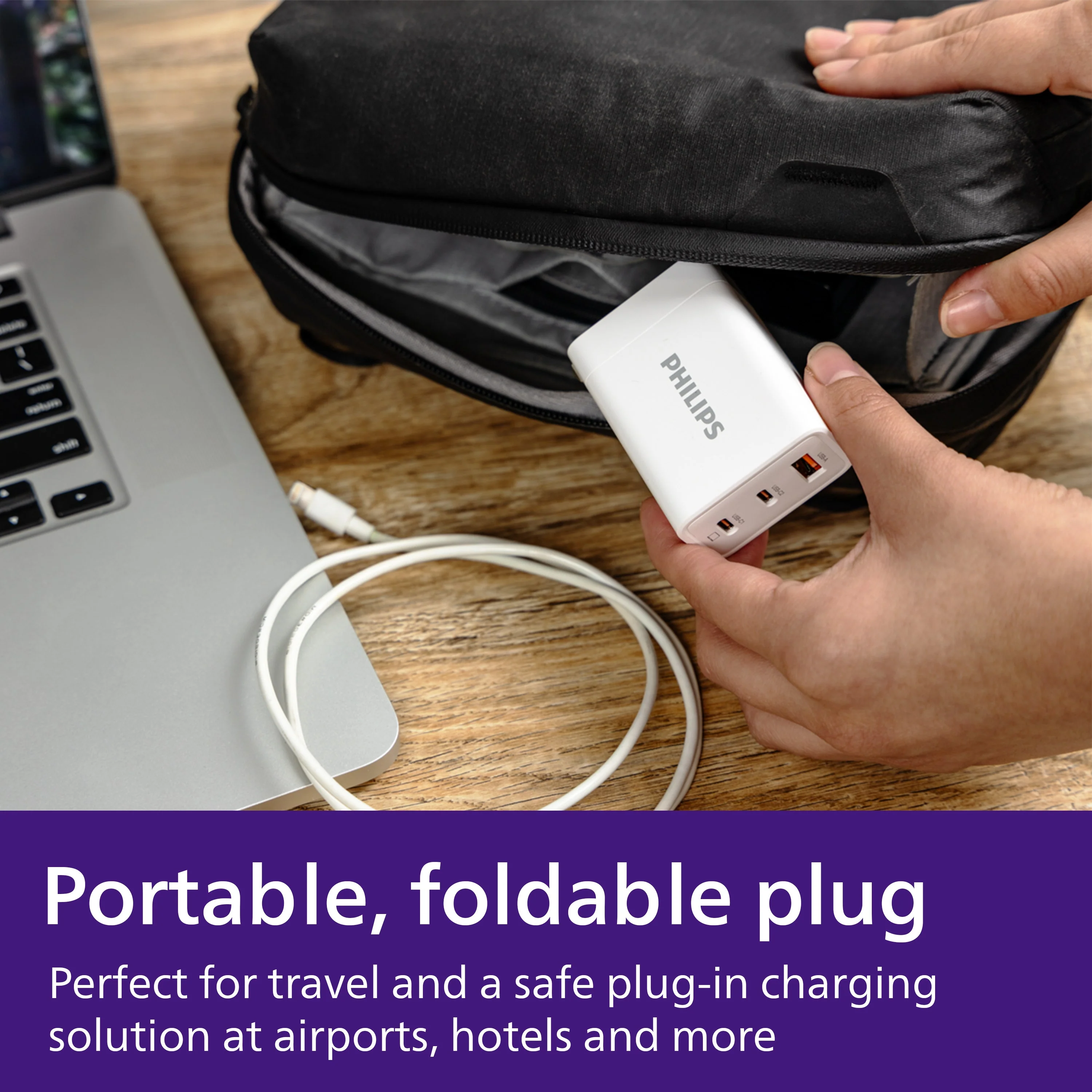 Philips 1 USB and 2 USB-C Wall Charger with Power Delivery, White - Image 11