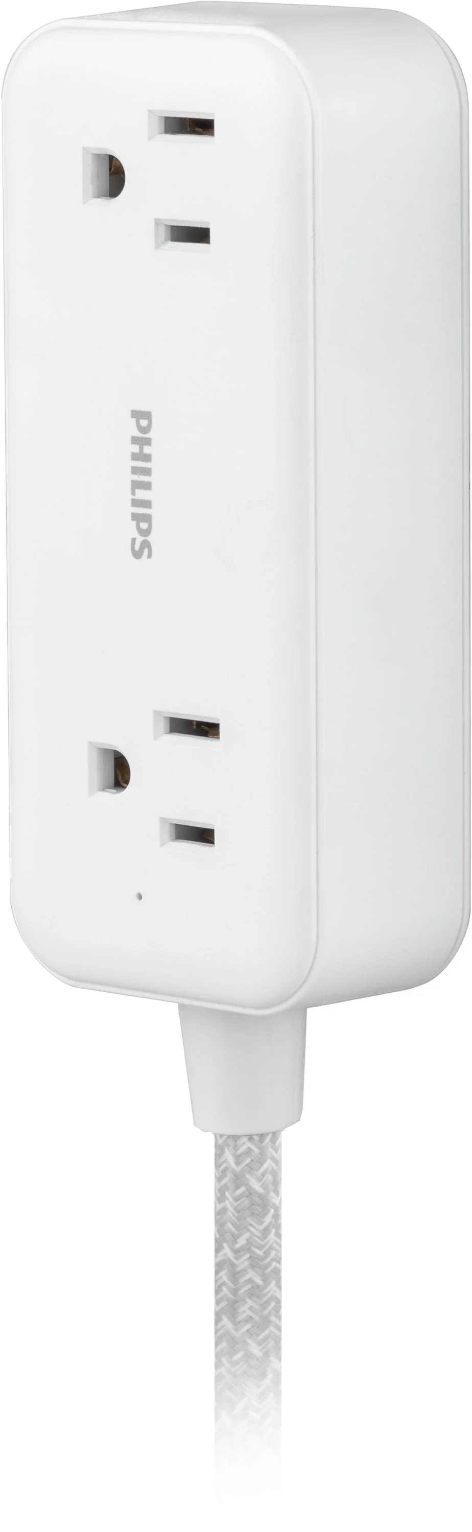 Philips 2-Outlet, 6 ft. USB-Charging Extension Cord, White/Gray - Image 3