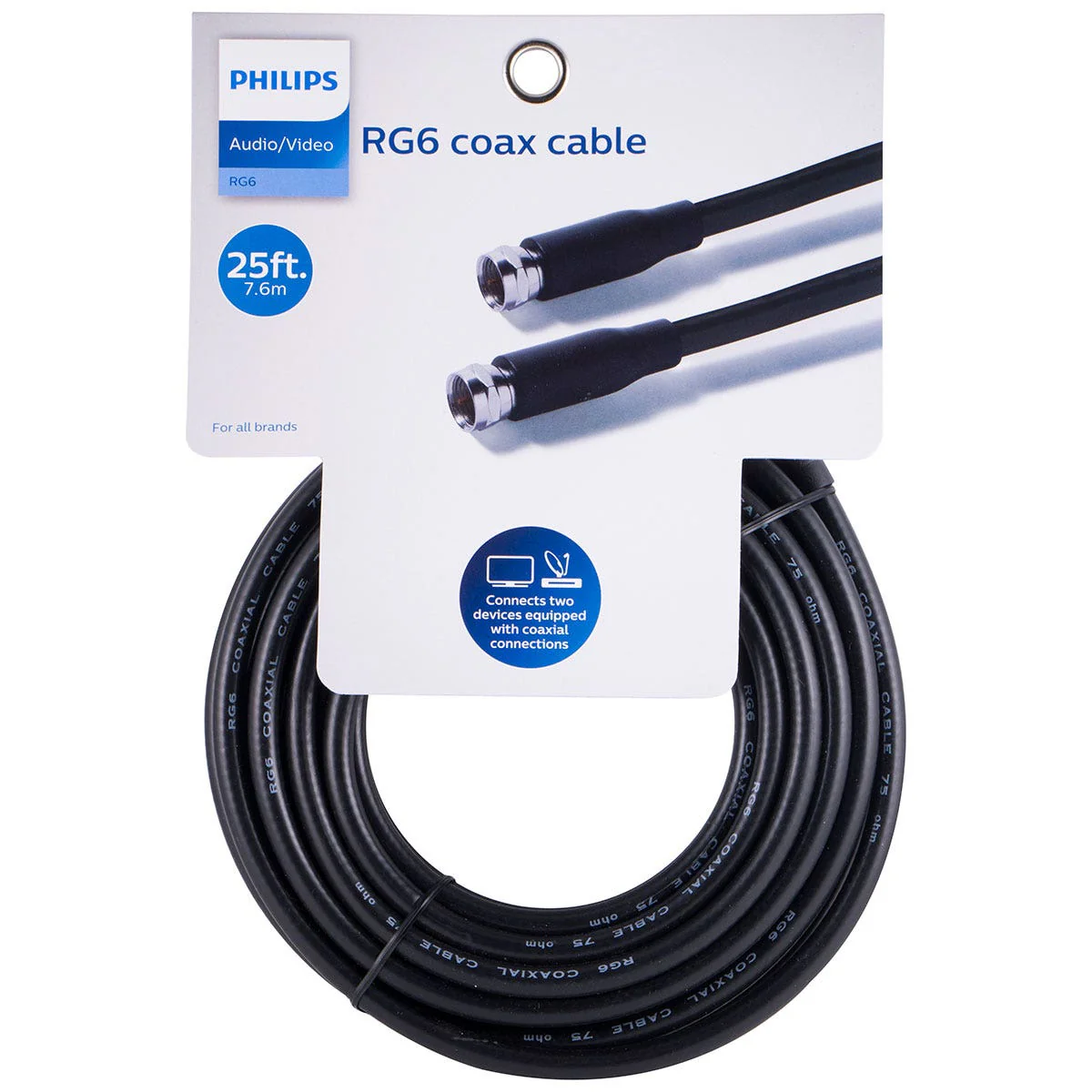 Philips 25 ft. RG6 Coaxial Cable, Black - Image 6