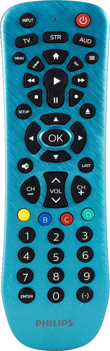 Philips 3-Device Universal Remote, Brushed Electric Blue - Image 2