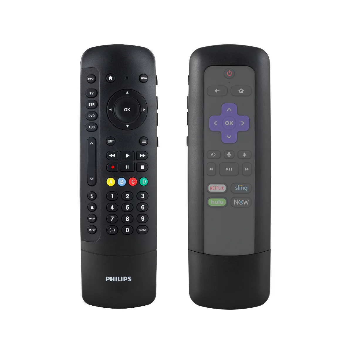 Philips 4-Device Universal Companion Remote for Roku with Flip and Slide Cradle, Black - Image 10