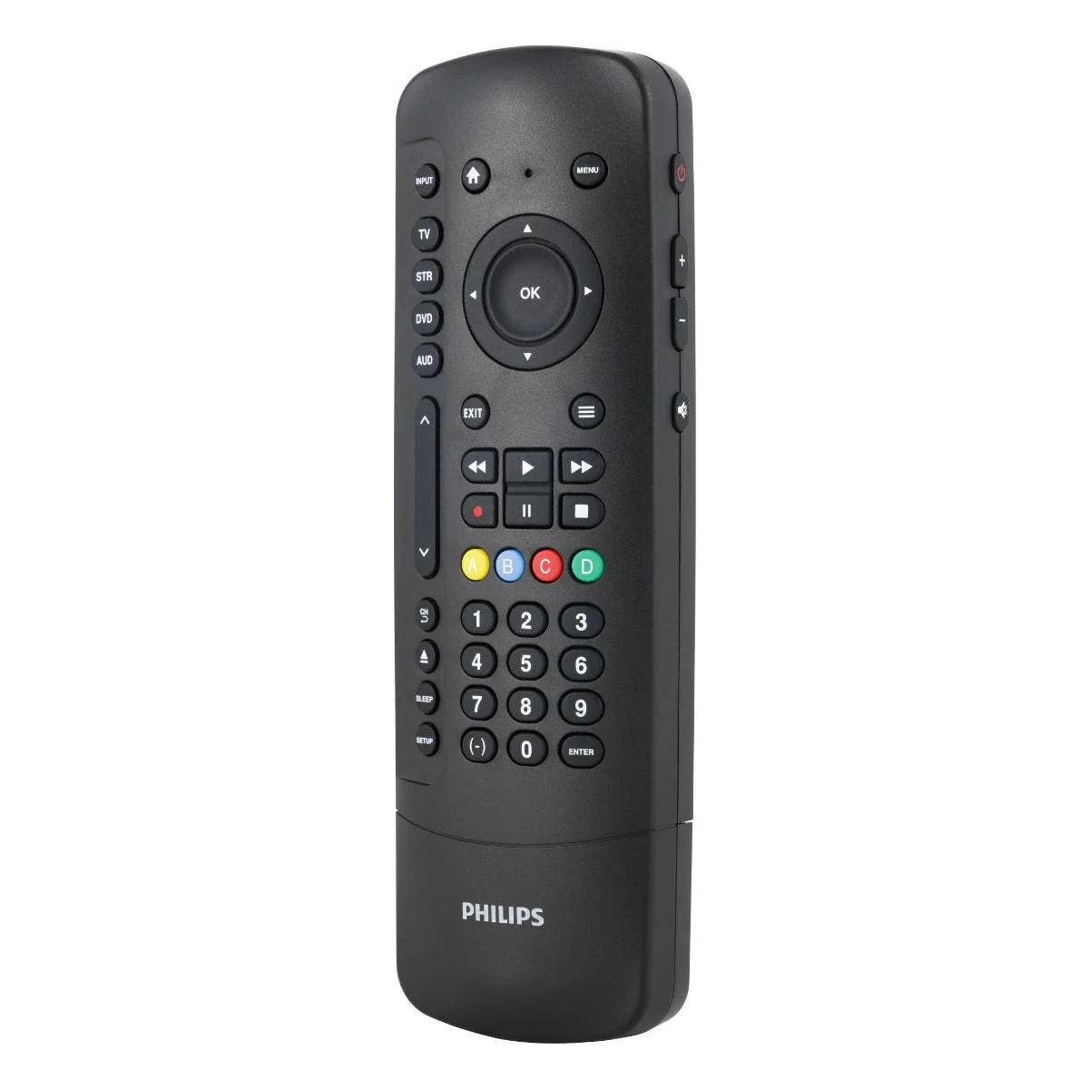 Philips 4-Device Universal Companion Remote for Roku with Flip and Slide Cradle, Black - Image 3