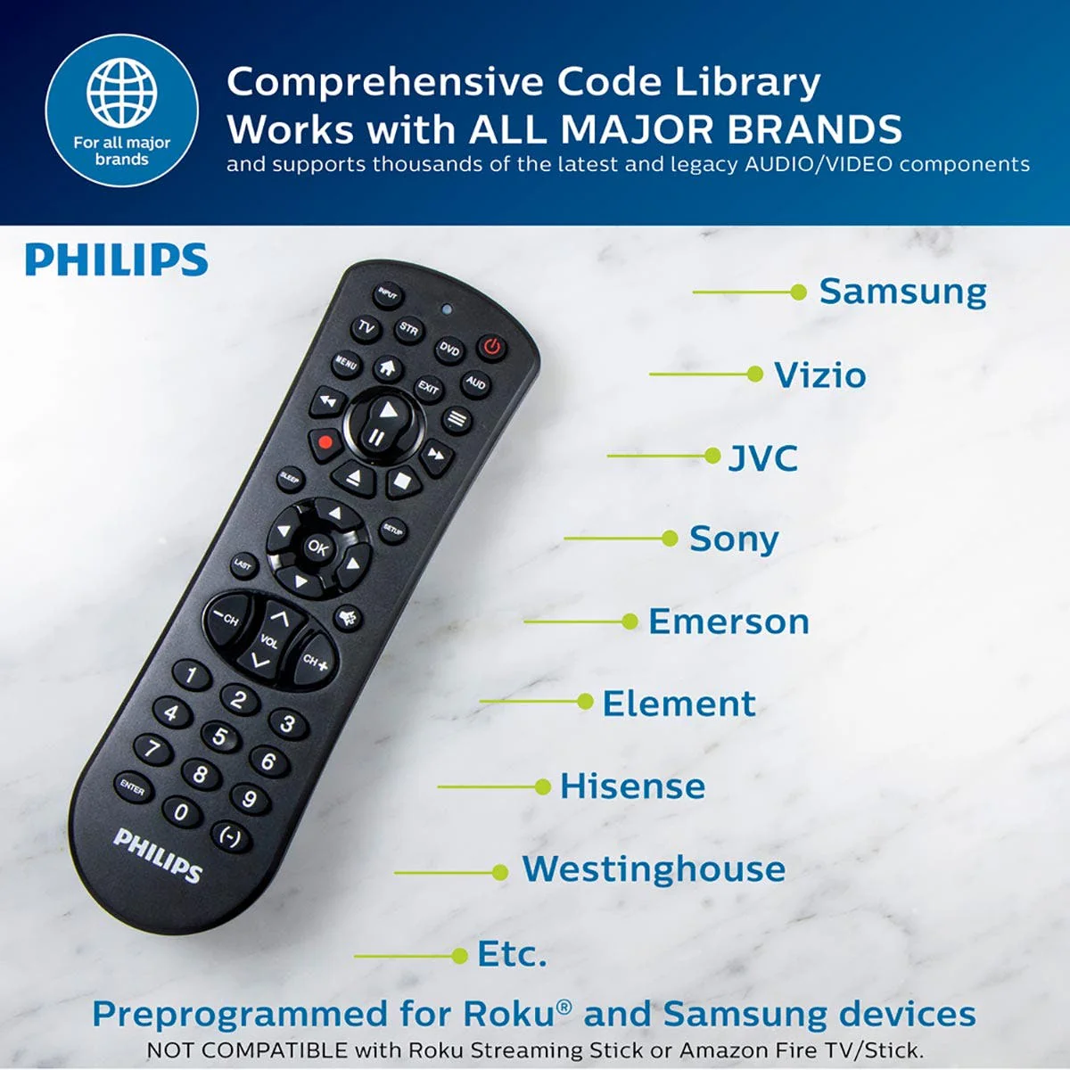 Philips 4-Device Universal Remote, Black - Image 5