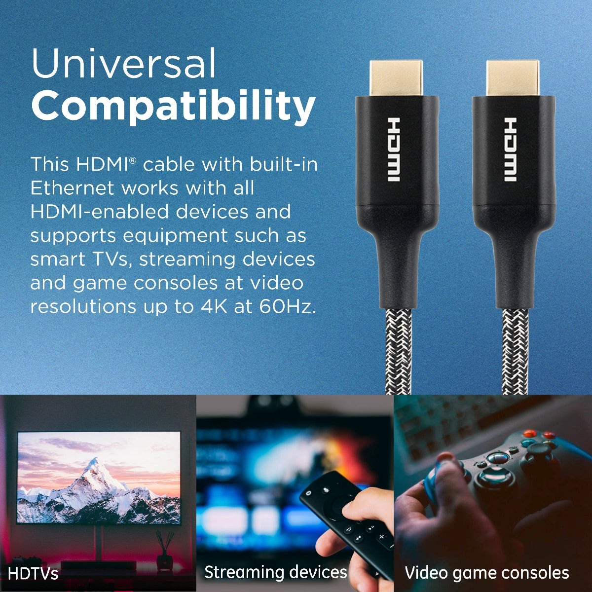 Philips 4ft. 4K Premium HDMI Cable With Ethernet, Black - Image 4