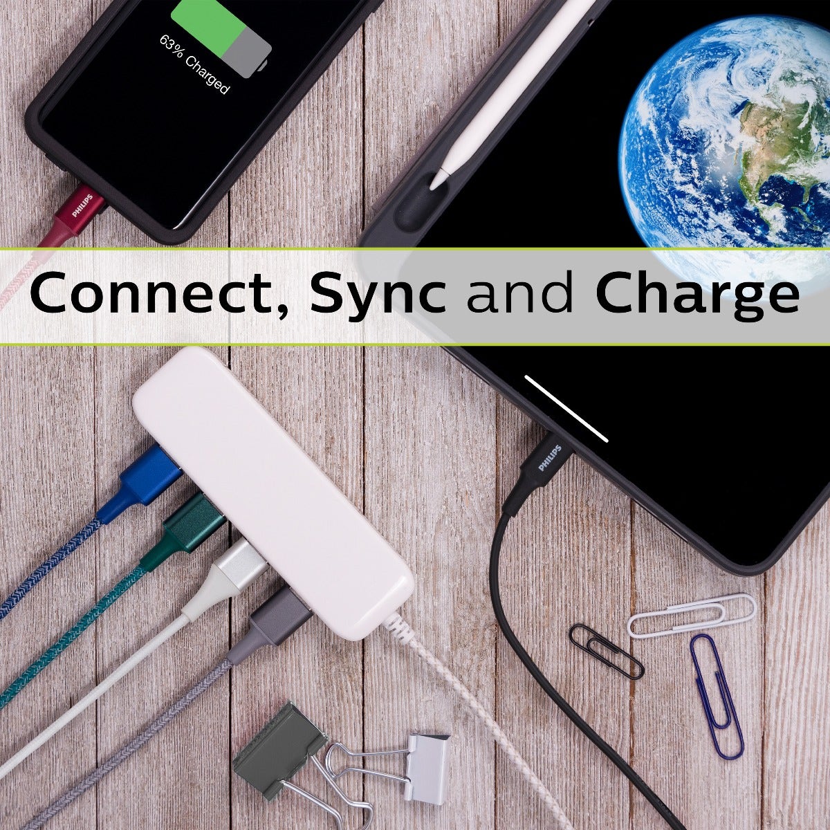 Philips 4ft. USB-C to Lightning Charging Cable, White - Image 8