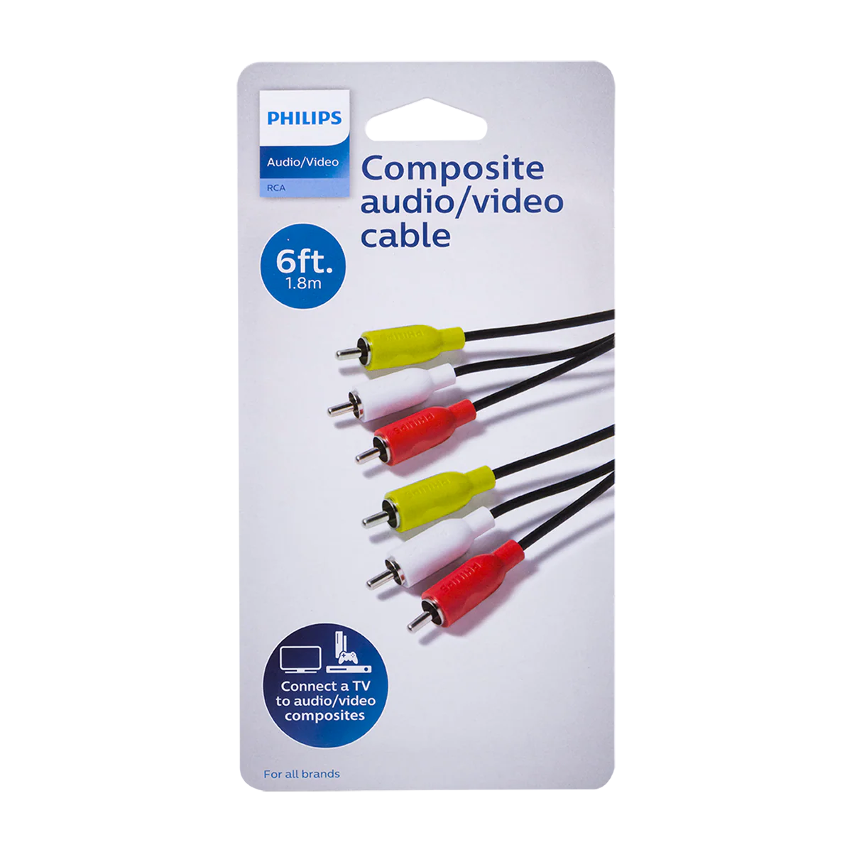 Philips 6 ft. Composite Audio/Video Cable, Black - Image 6