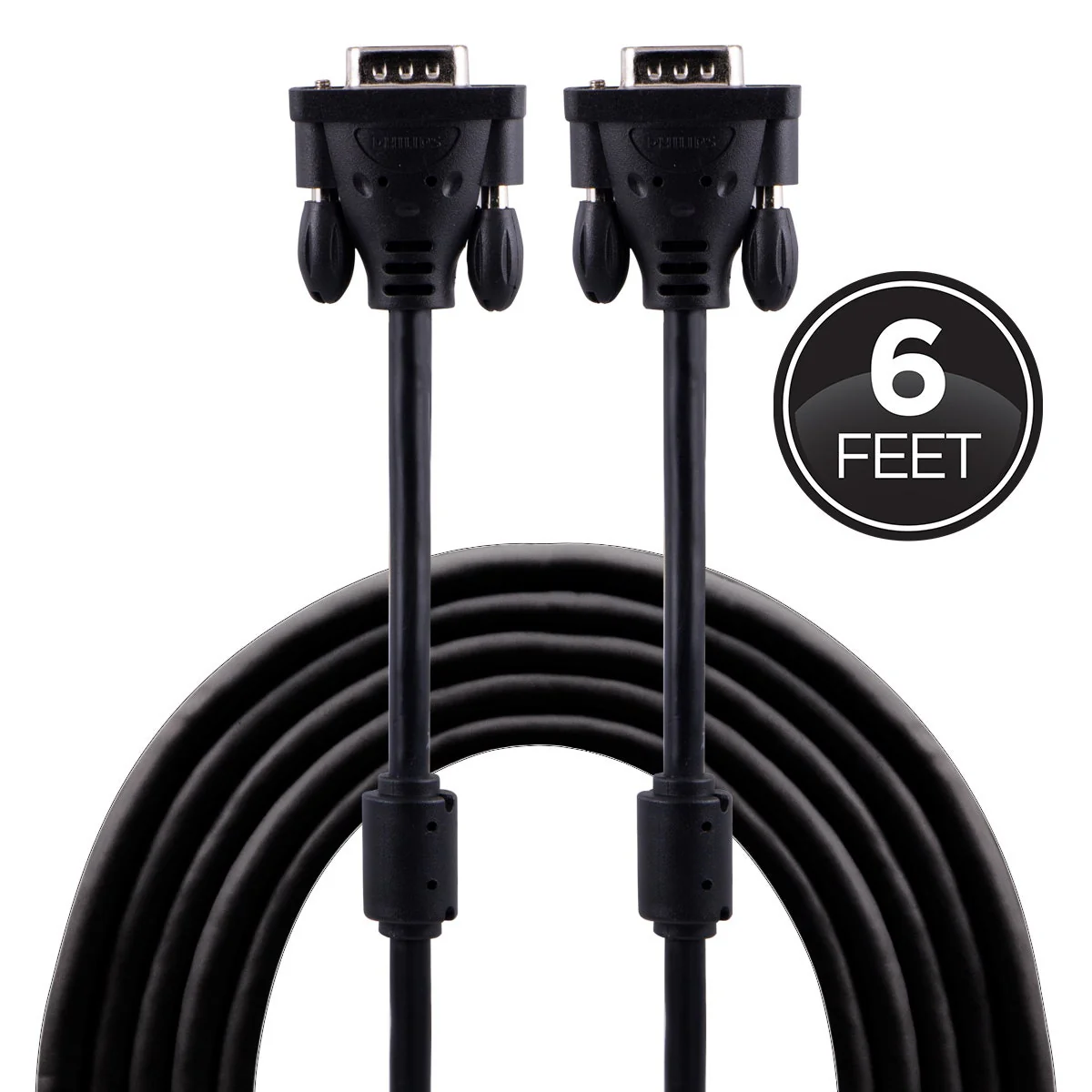 Philips 6 ft. VGA/SVGA Cable, Black