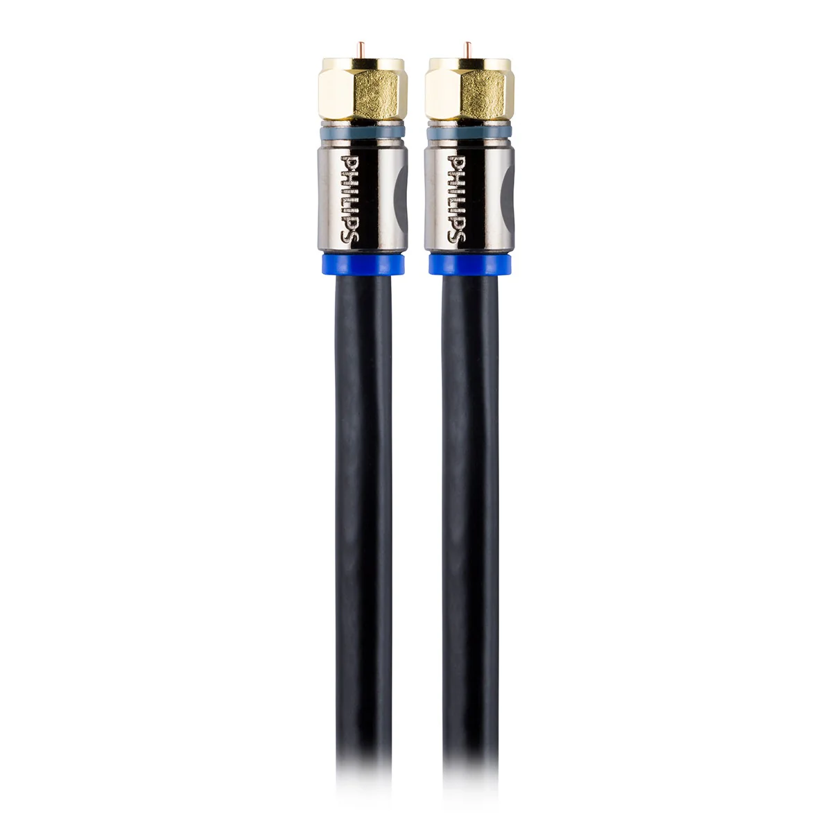 Philips 6ft. Quad Shield Coaxial Cable, Black