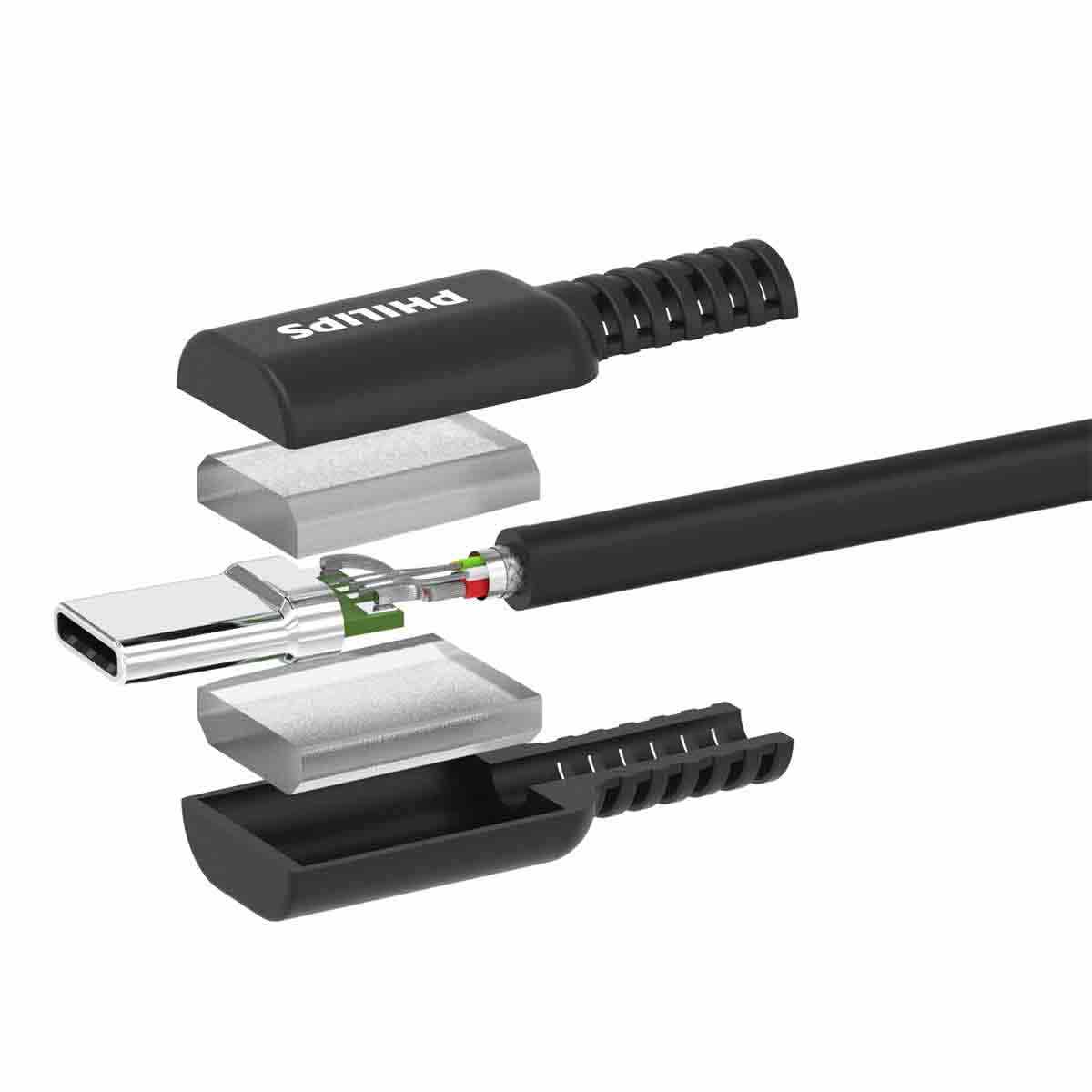 Philips 6ft. USB-C to USB-A Charging Cable, Black - Image 6