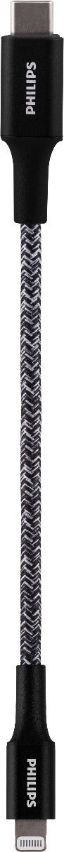 Philips 6in. USB-C to Lightning Charging Cable with Braided Cord, Black - Image 8