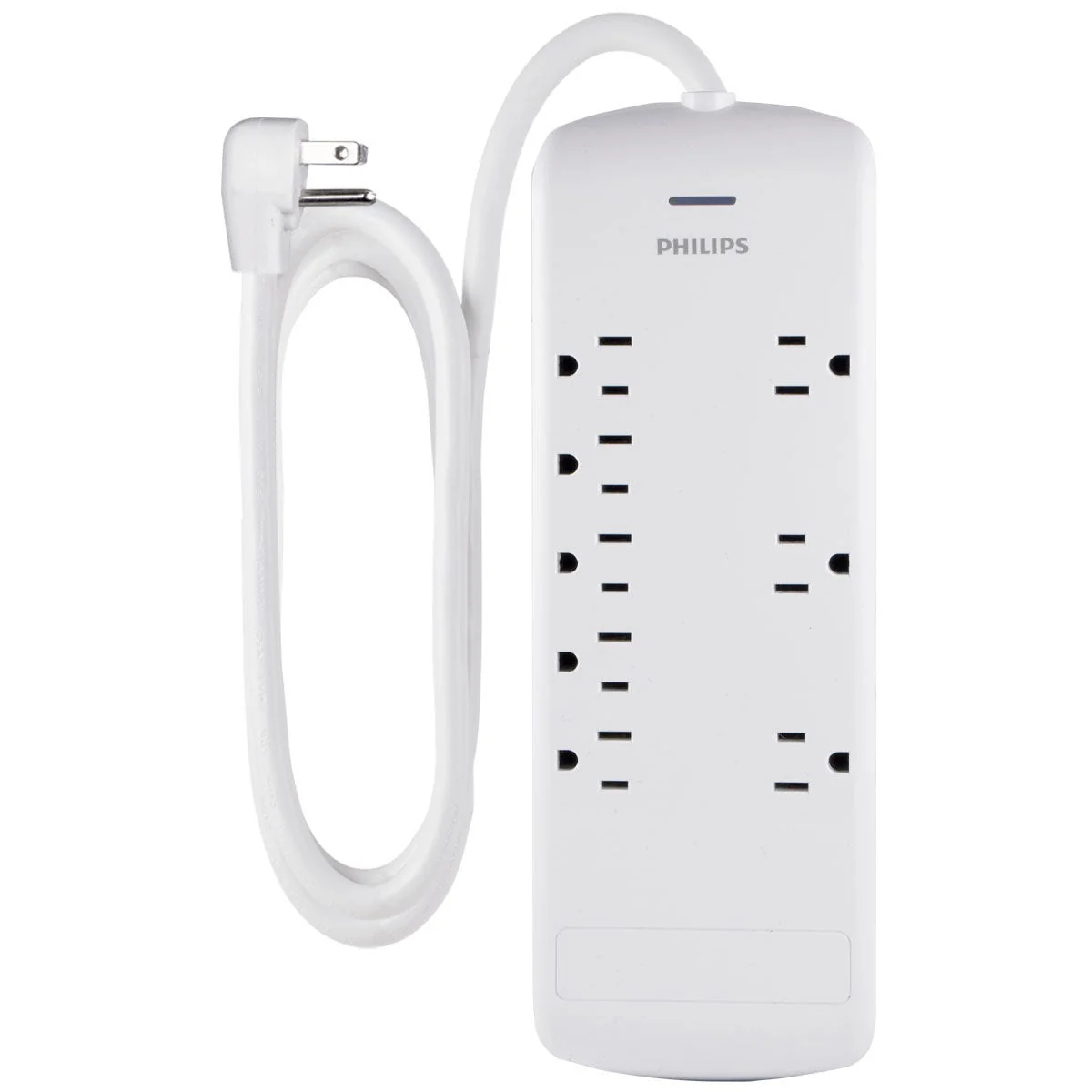 Philips 8-Outlet 8ft. Surge Protector, White