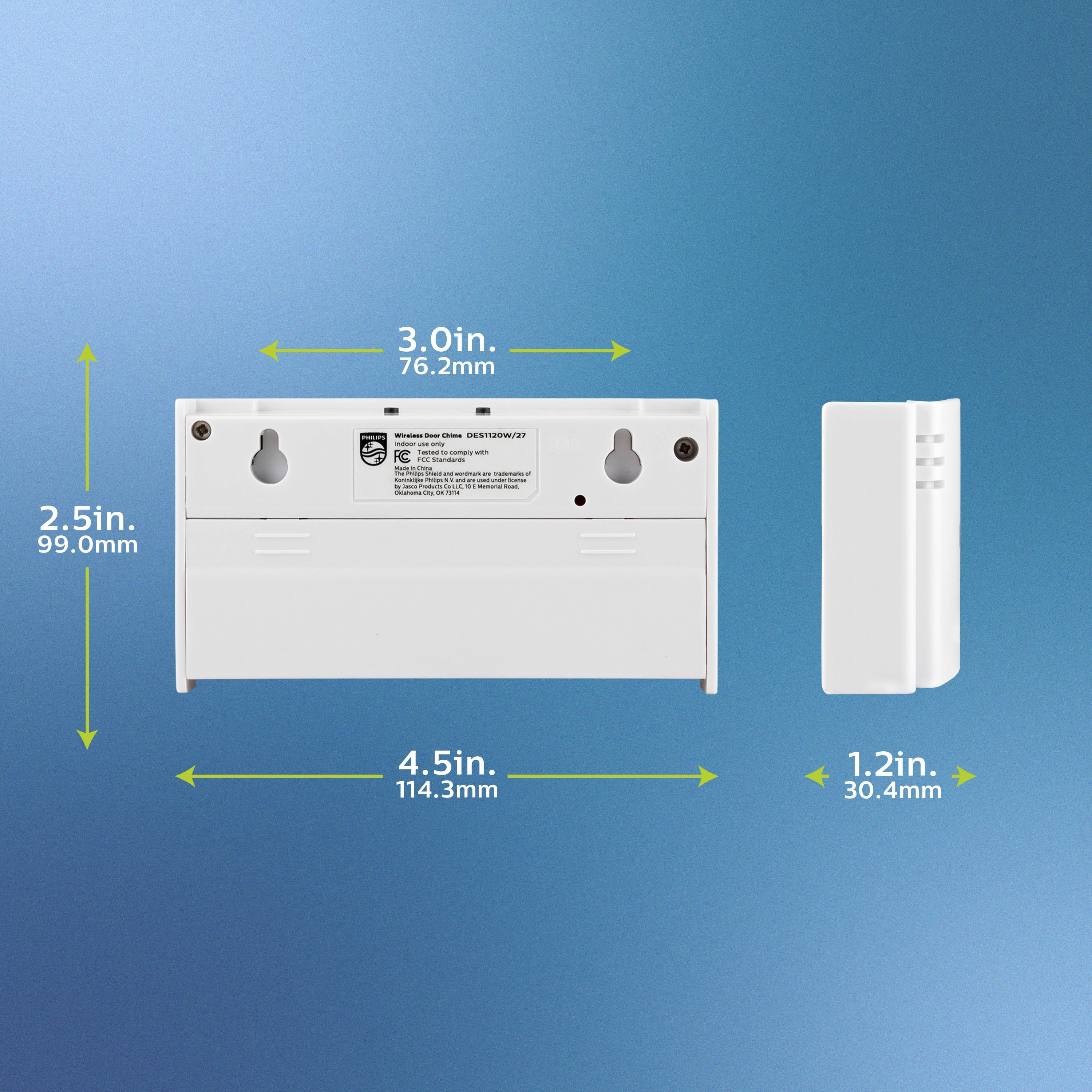 Philips Battery-Operated 2-Melody Doorbell Kit, White - Image 4
