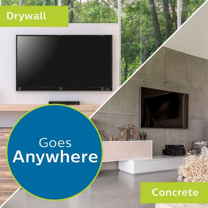 Philips Fixed TV Wall Mount, Up To 90in., Black - Image 5