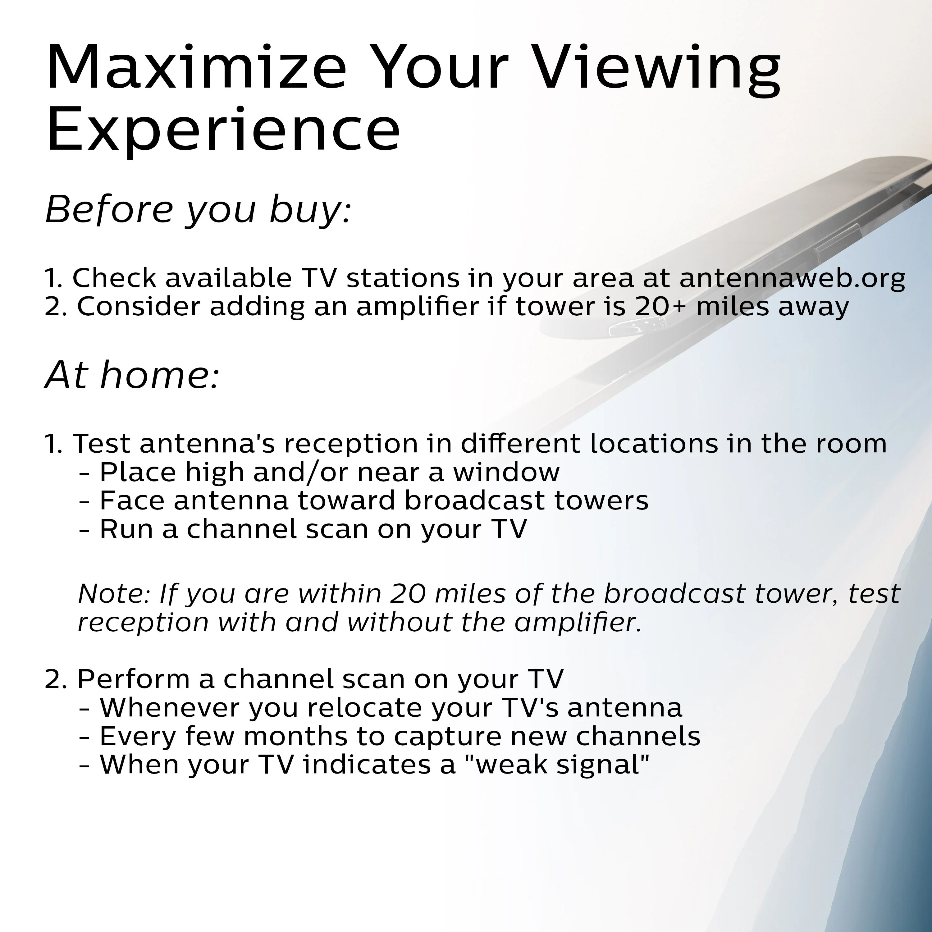Philips Hover HD Amplified Antenna, Black - Image 9