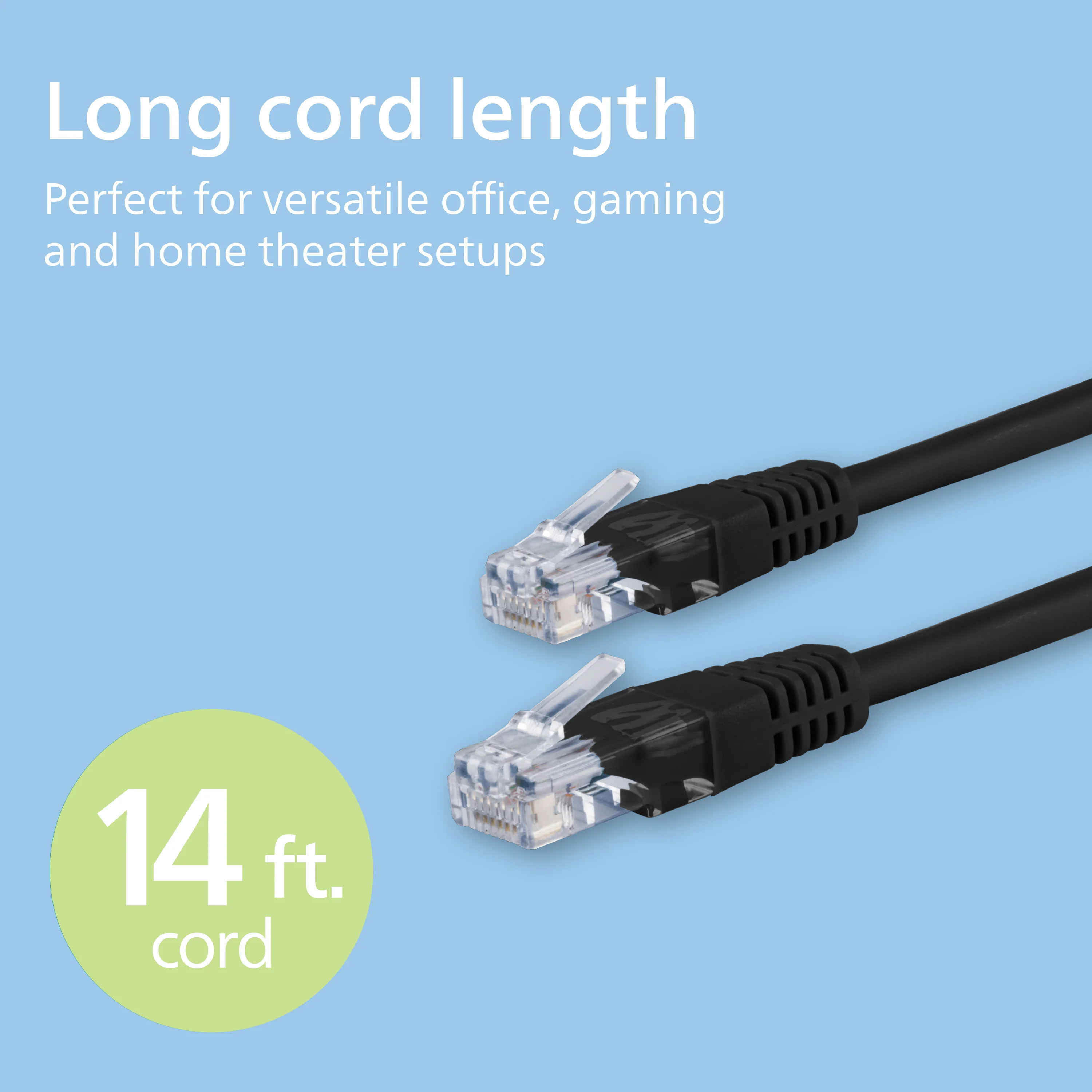 Philips Network Cable, Cat6, 14ft, Black - Image 5