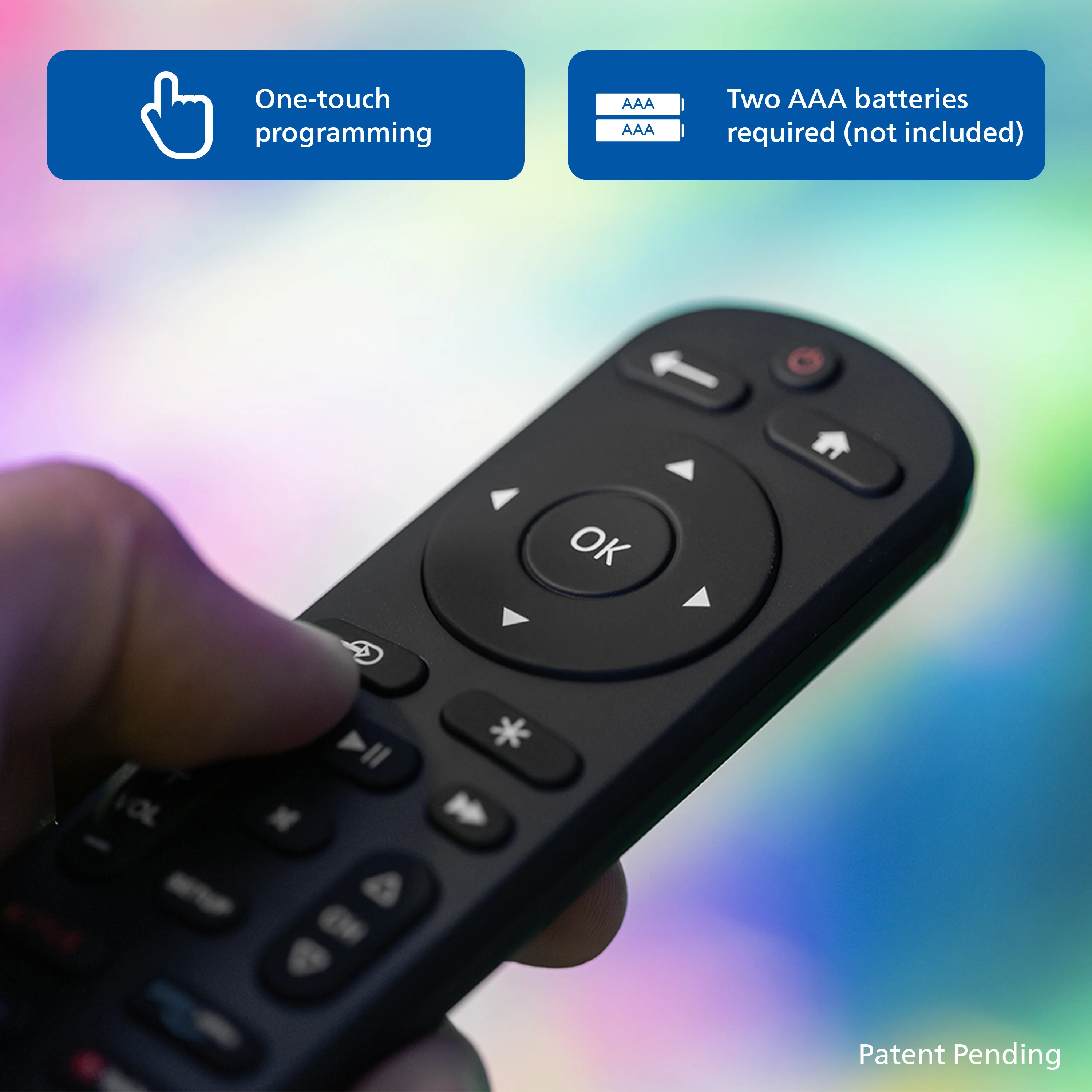 Philips OneTouch Streaming Replacement Remote Control, Streaming, Backlit, Black - Image 2