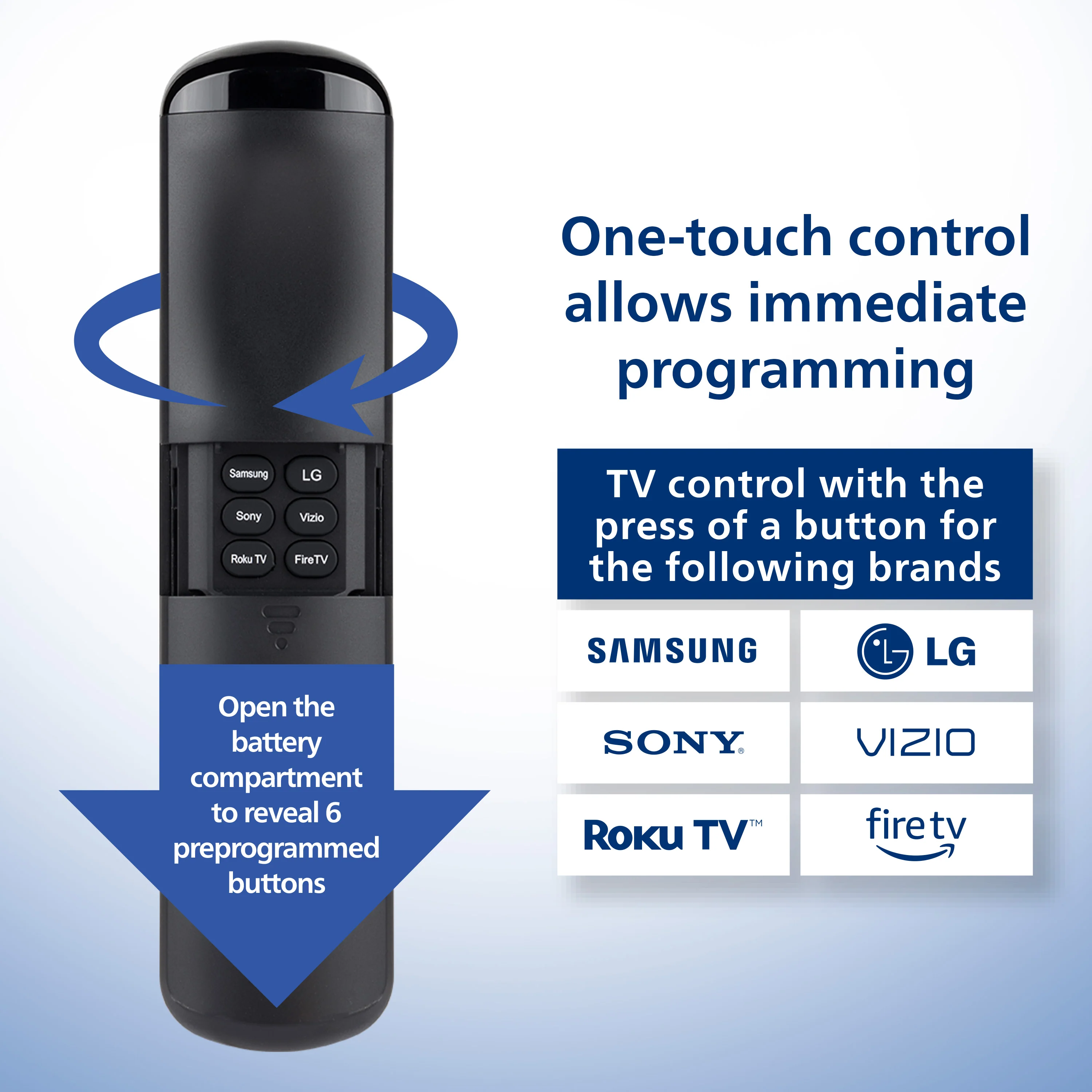 Philips OneTouch Streaming Replacement Remote Control, Streaming, Backlit, Black - Image 3