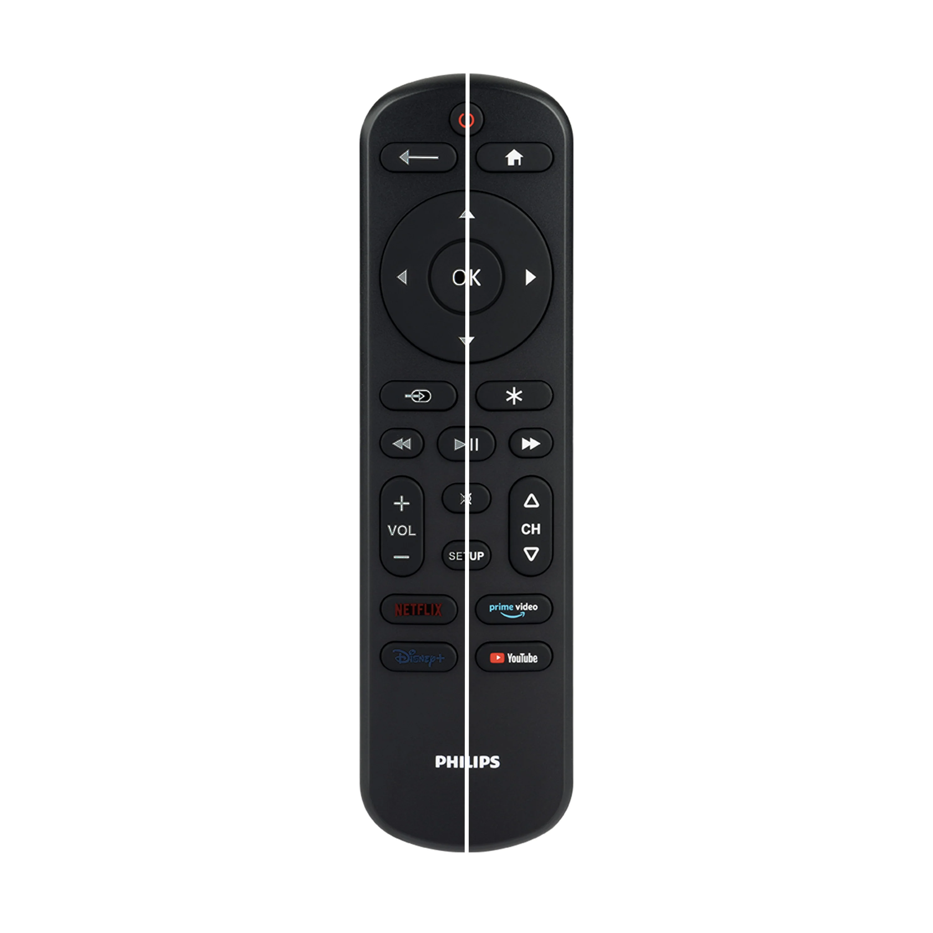 Philips OneTouch Streaming Replacement Remote Control, Streaming, Backlit, Black - Image 9
