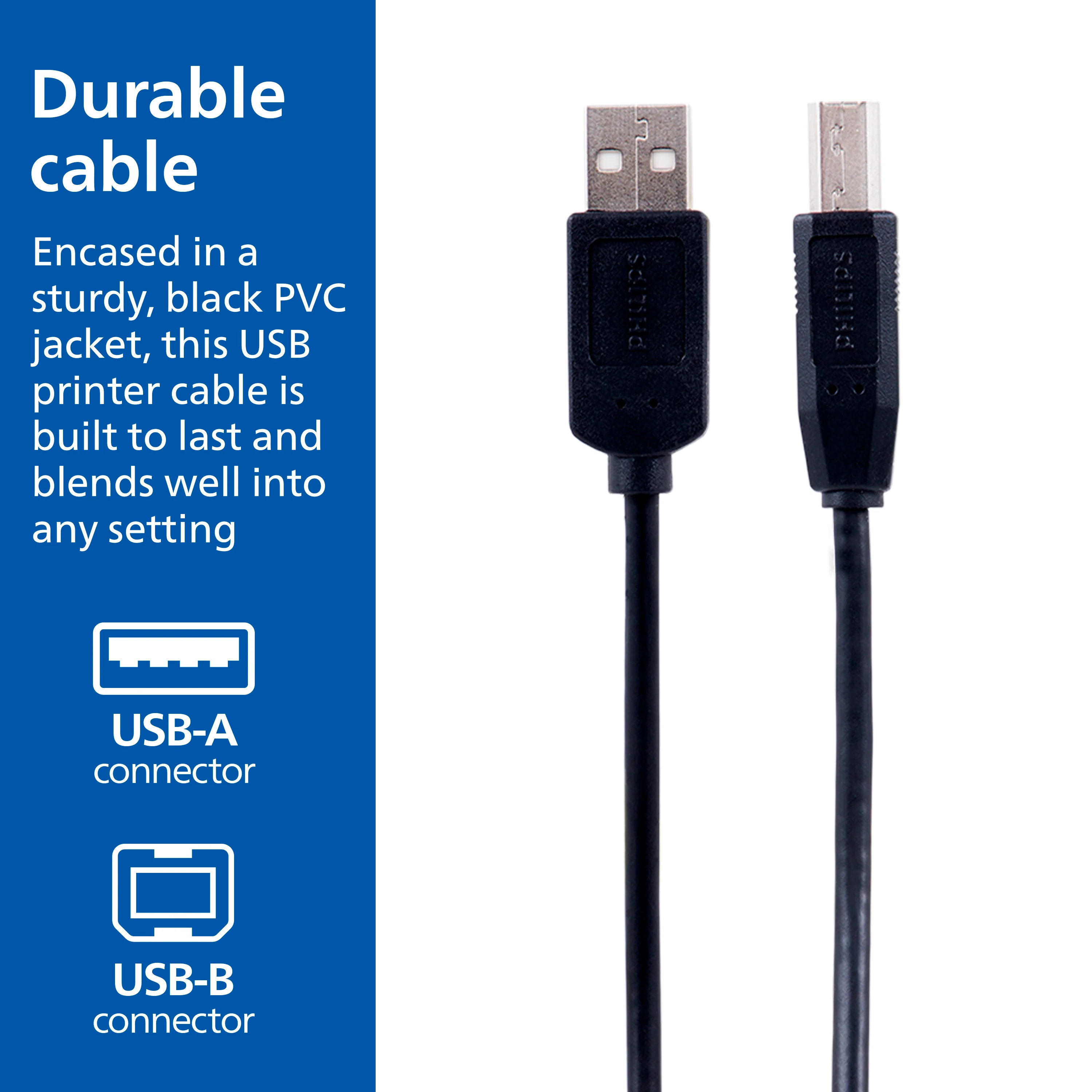 Philips USB 2.0 Device Cable, 6 ft. - Image 3