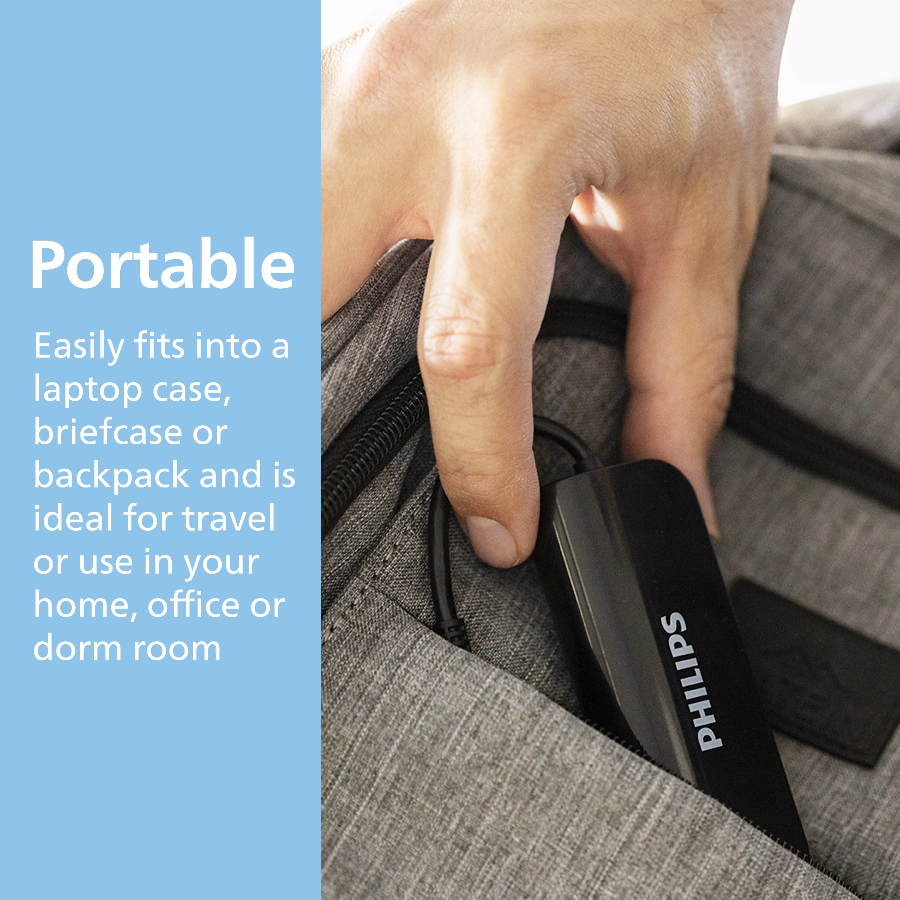 Philips USB-A 4-Port Travel Hub, Black - Image 5