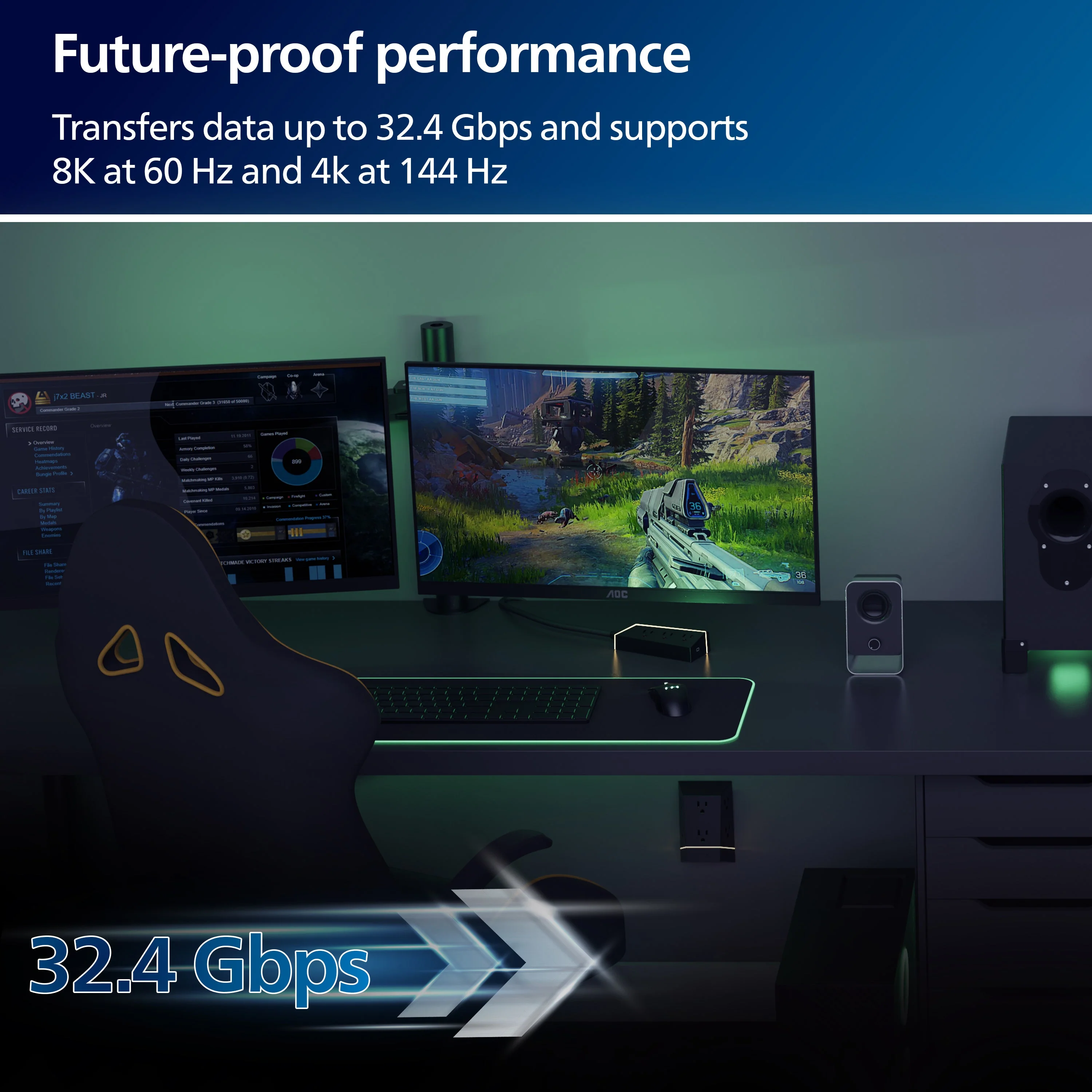 Philips USB-C to DisplayPort Adapter, Silver - Image 3