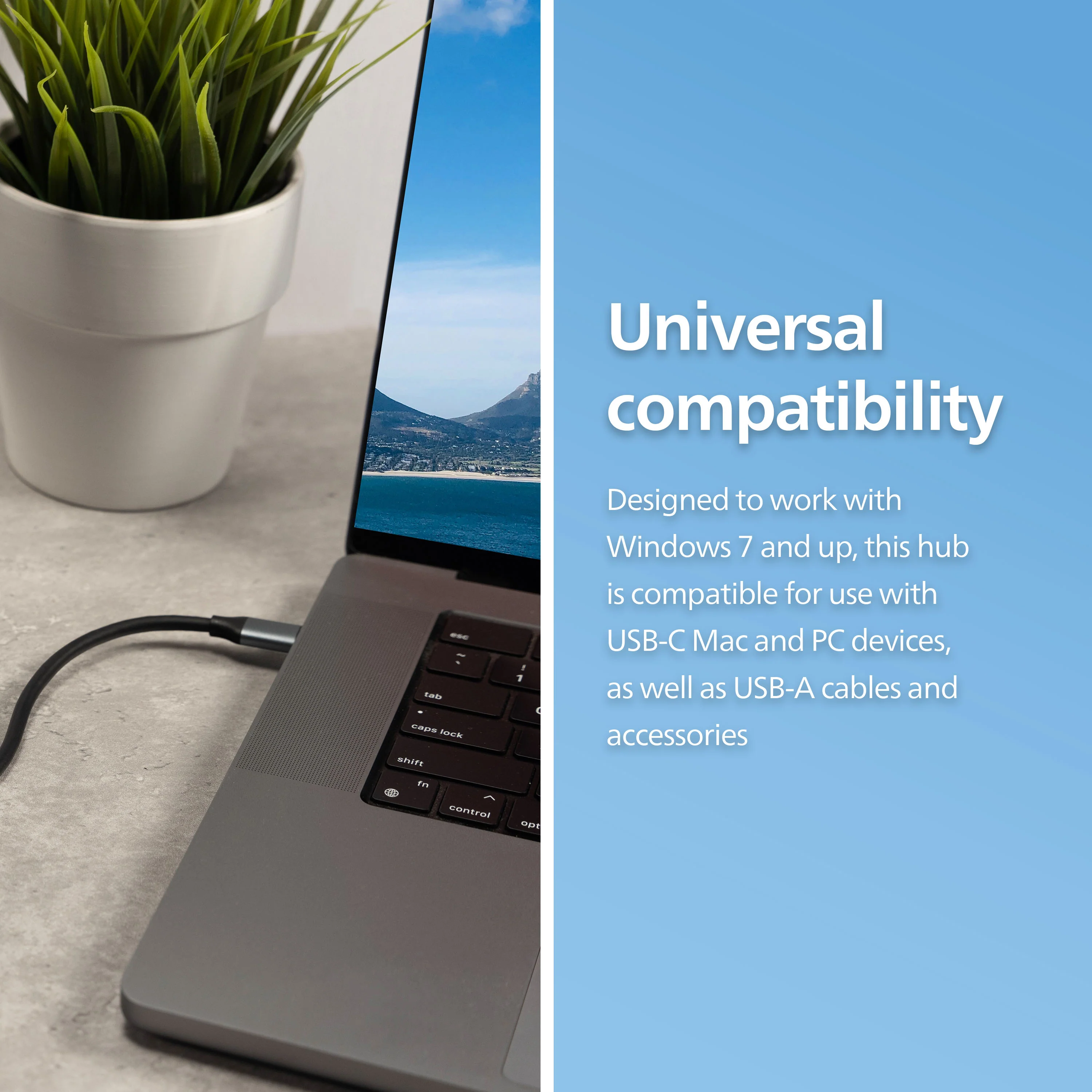 Philips USB-C to USB-A 4-Port Hub, silver, 12pk - Image 4