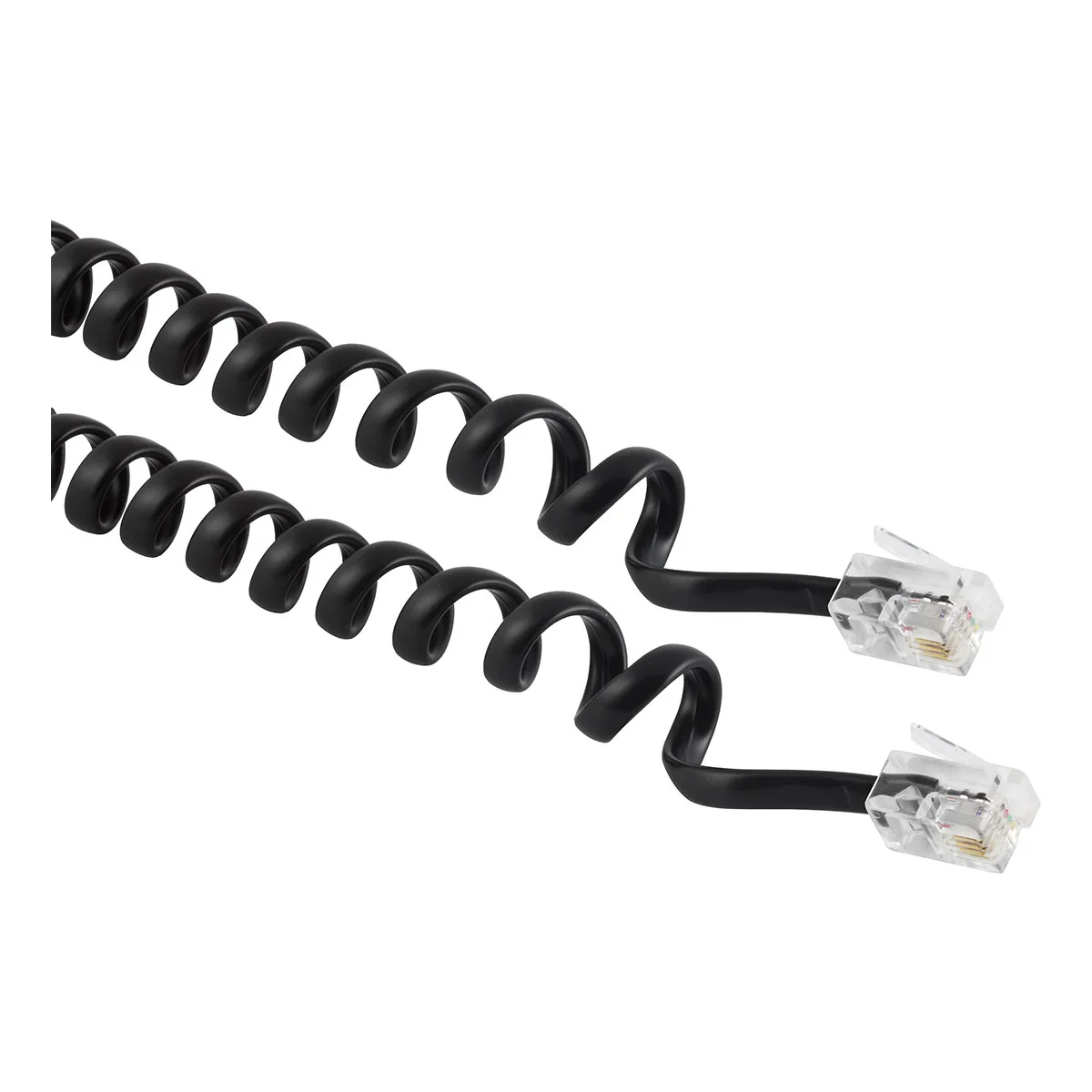 Power Gear 12 ft. Coiled Handset Cord, Black - Image 3