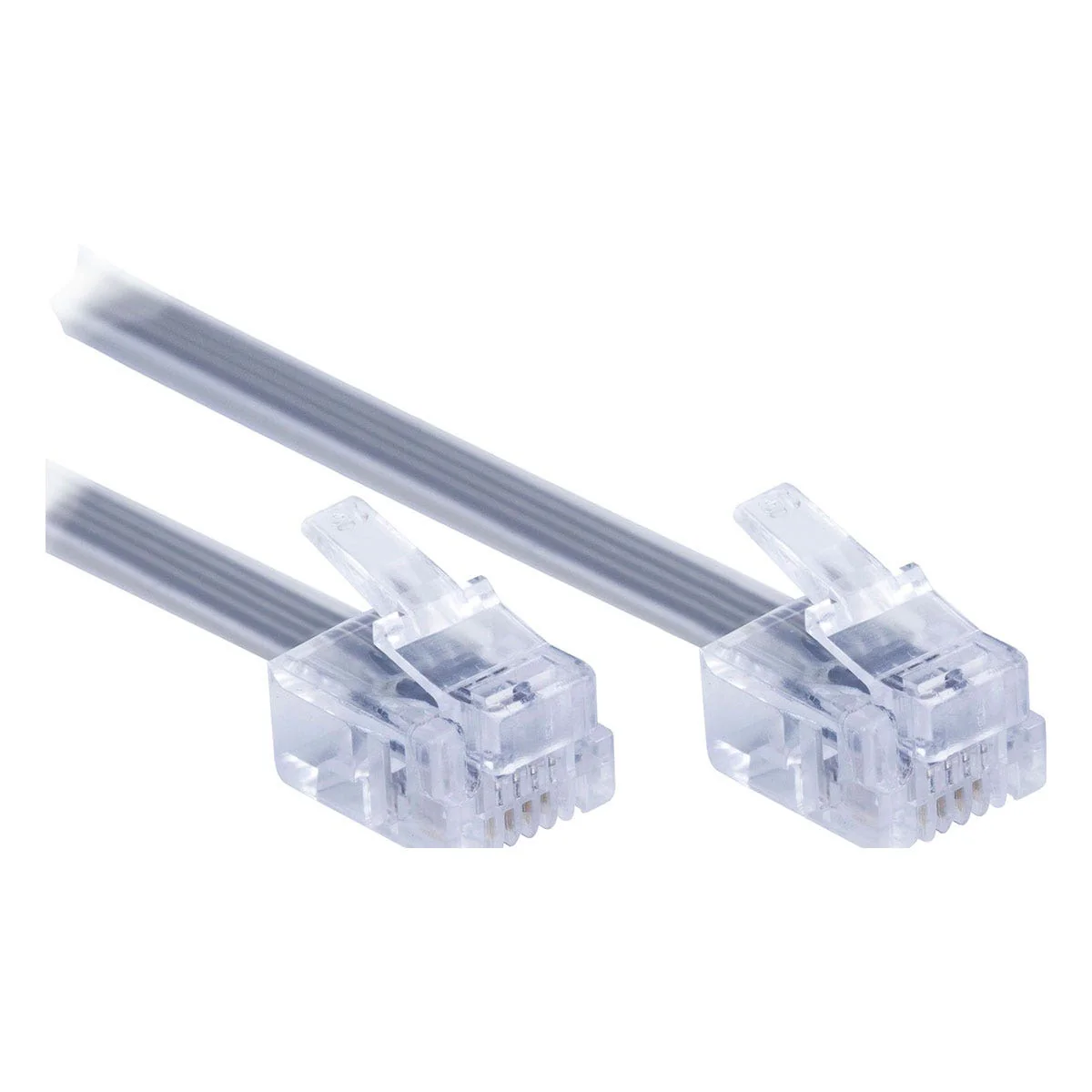 Power Gear 15 ft. Phone Line Cord, Gray - Image 2