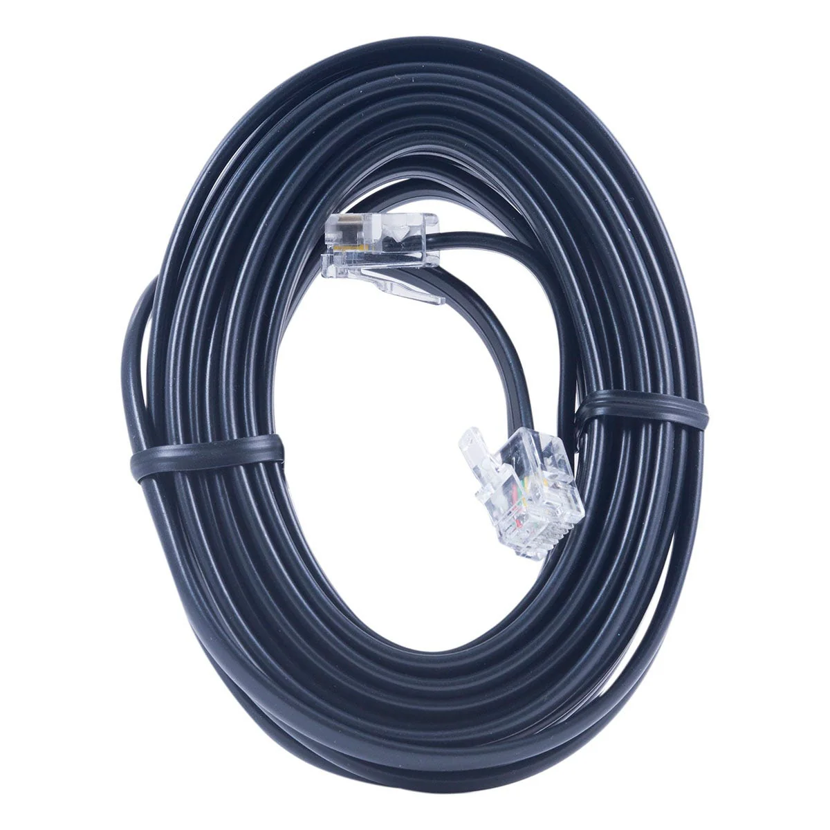 Power Gear 15 ft. Phone Line Cord, Modular Jack Ends, Black
