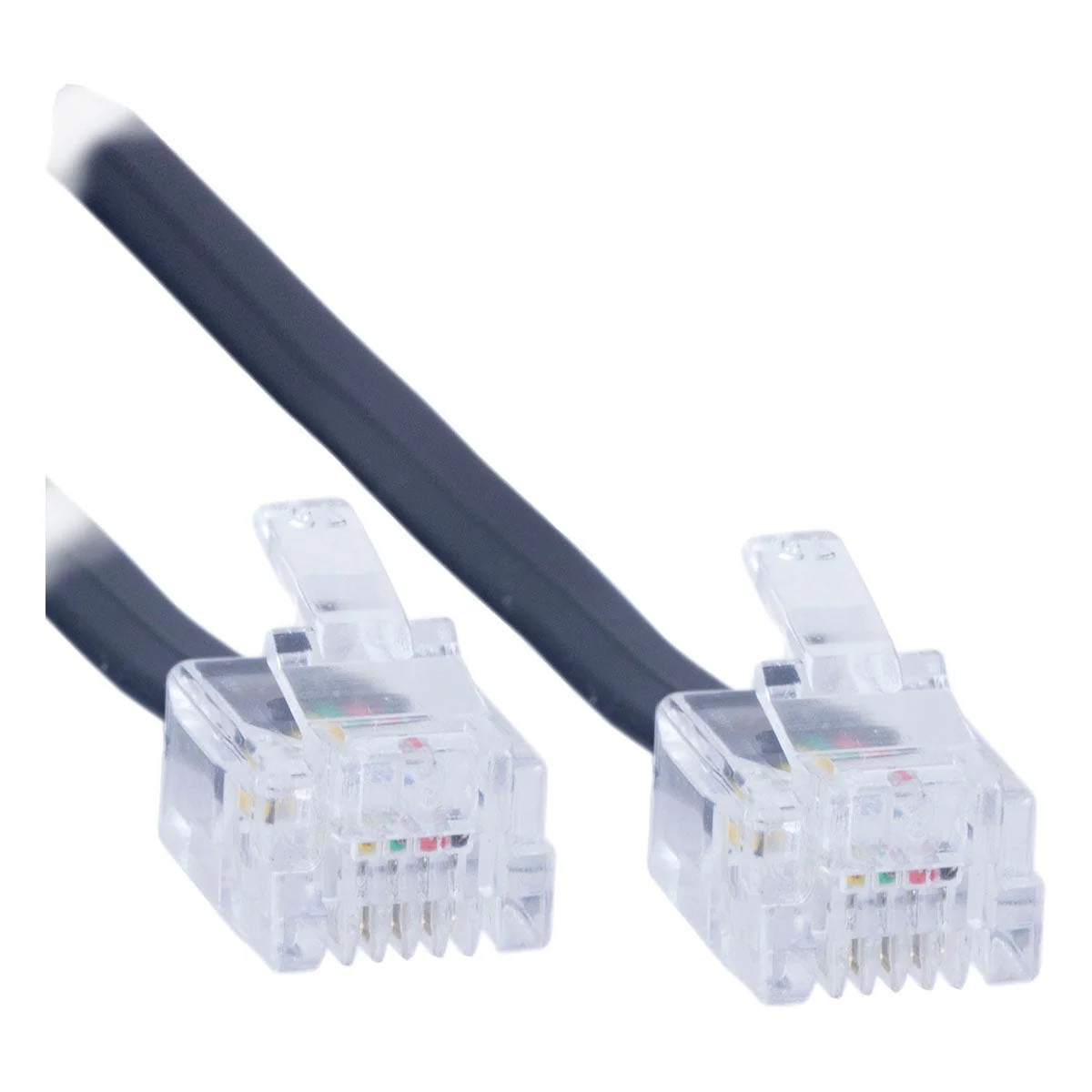 Power Gear 15 ft. Phone Line Cord, Modular Jack Ends, Black - Image 3