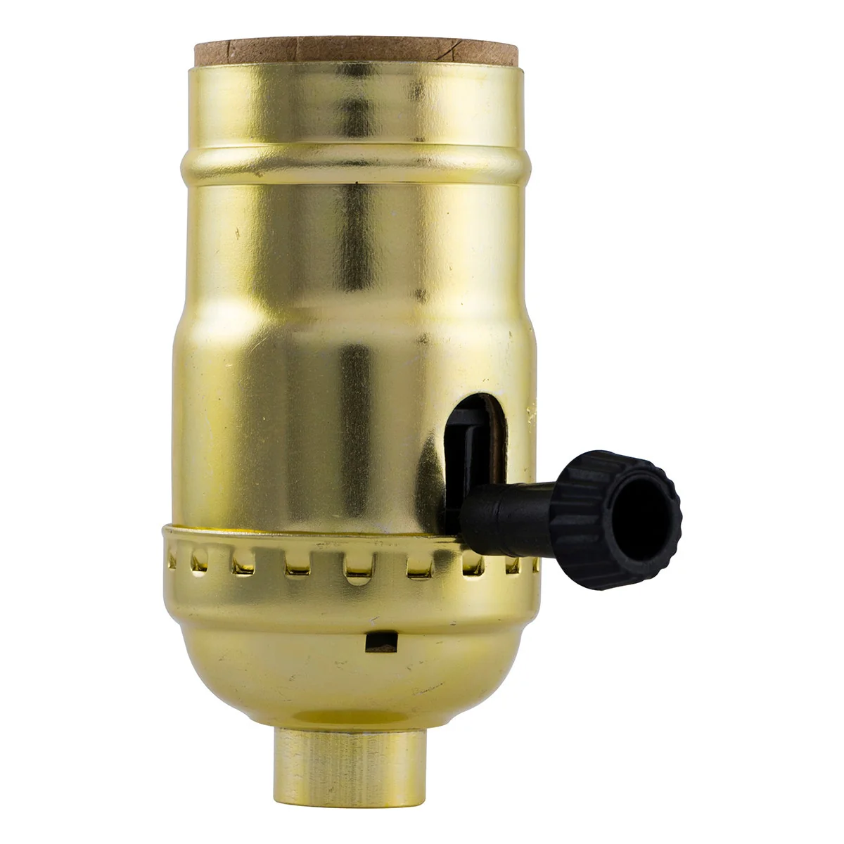 Power Gear 3-Way Lamp Socket, Brass - Image 3