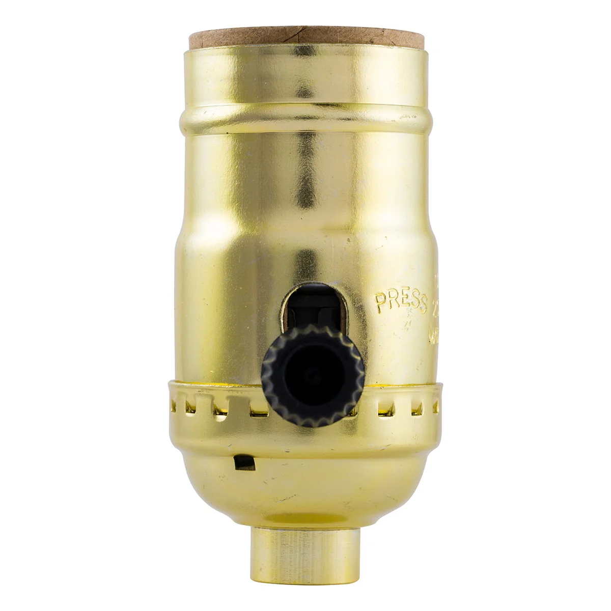 Power Gear 3-Way Lamp Socket, Brass - Image 4