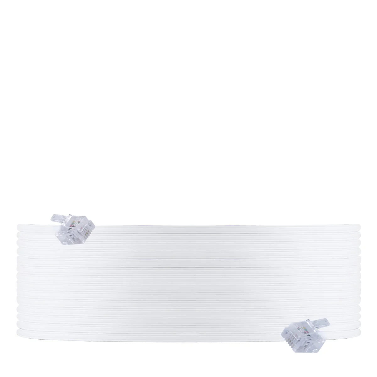 Power Gear 50ft. Ultra Thin Phone Line Cord, White - Image 7