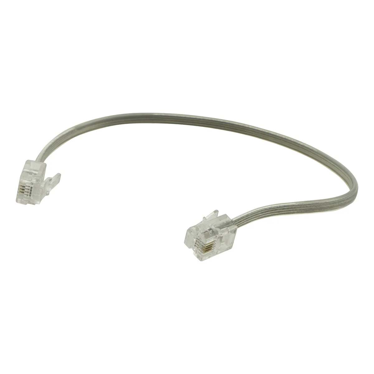 Power Gear 8 in. Phone Line Cord, Gray