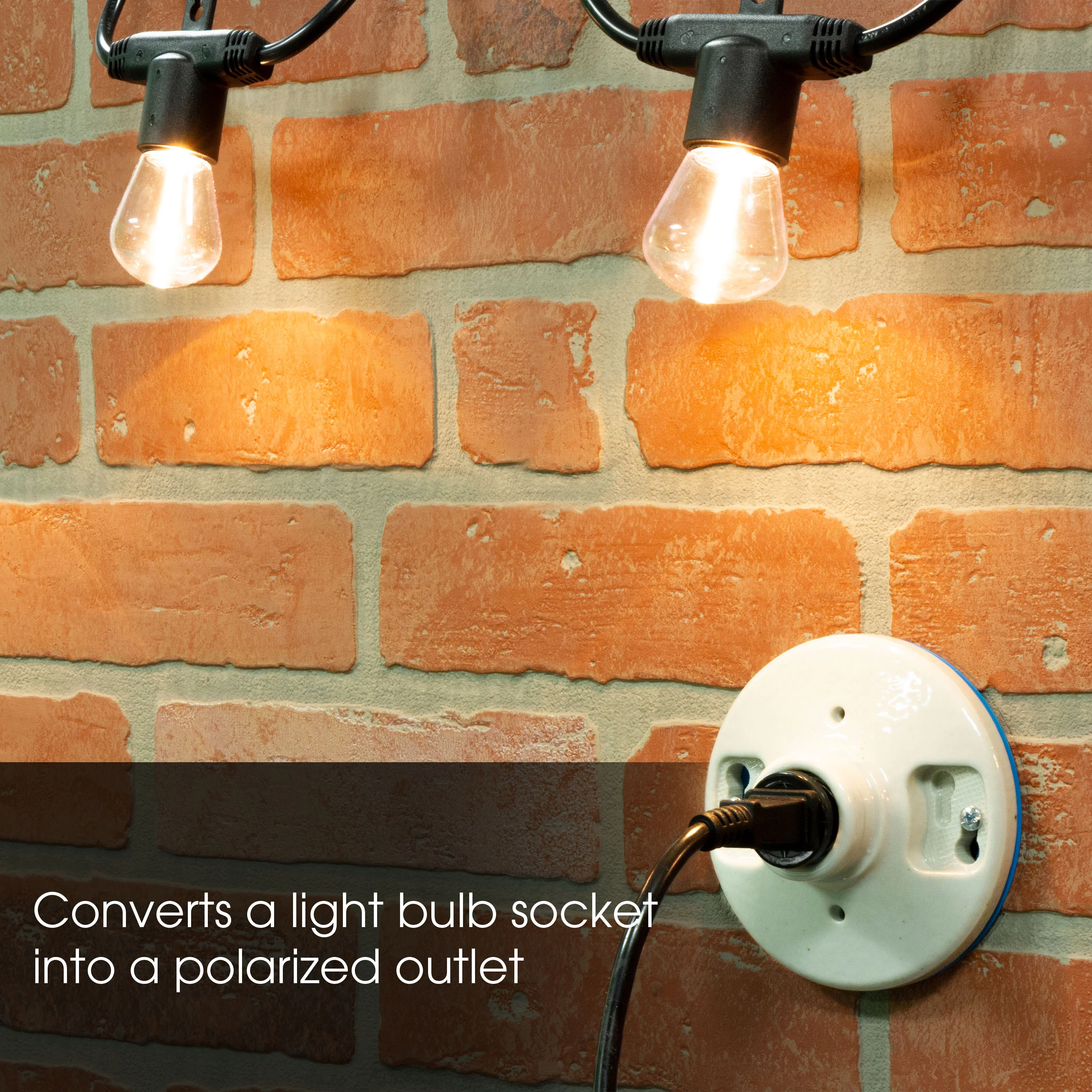 Power Gear Handy Outlet, Polarized, Bulb Socket to Outlet, 2 Pack - Image 4