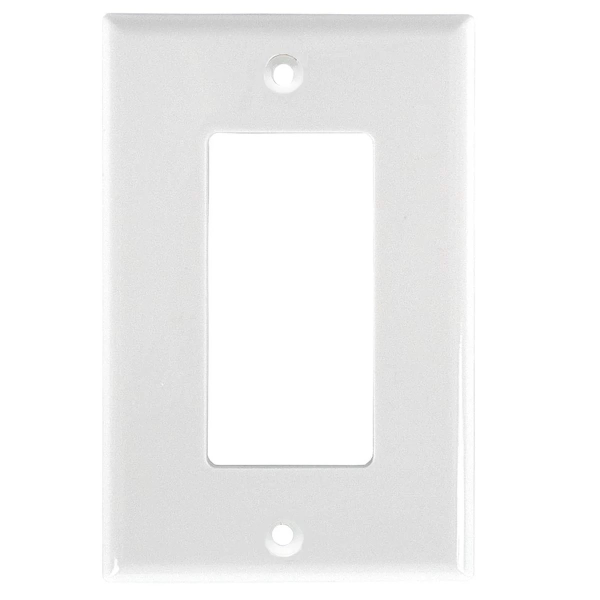 Power Gear Single Rocker Switch Oversized Wall Plate, White - Image 2
