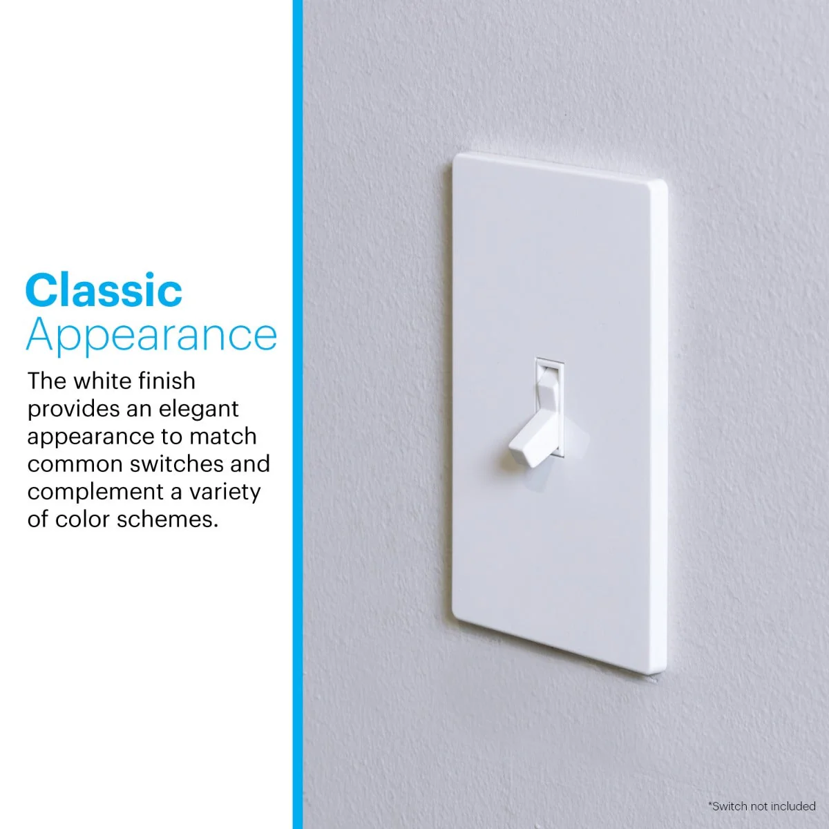 Power Gear Single Toggle Screwless Wall Plate, White, 10 Pack - Image 5