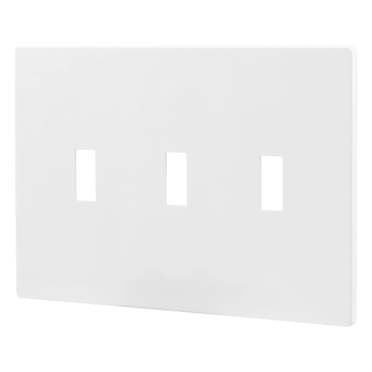 Power Gear Triple Toggle Screwless Wall Plate, White, 5 Pack - Image 3
