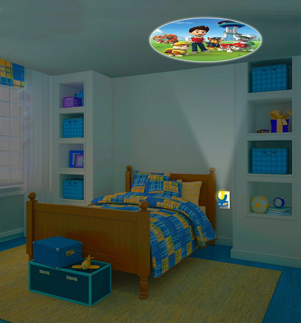 Projectables Nickelodeon Paw Patrol Light Sensing 6-Image LED Night Light, Blue - Image 4