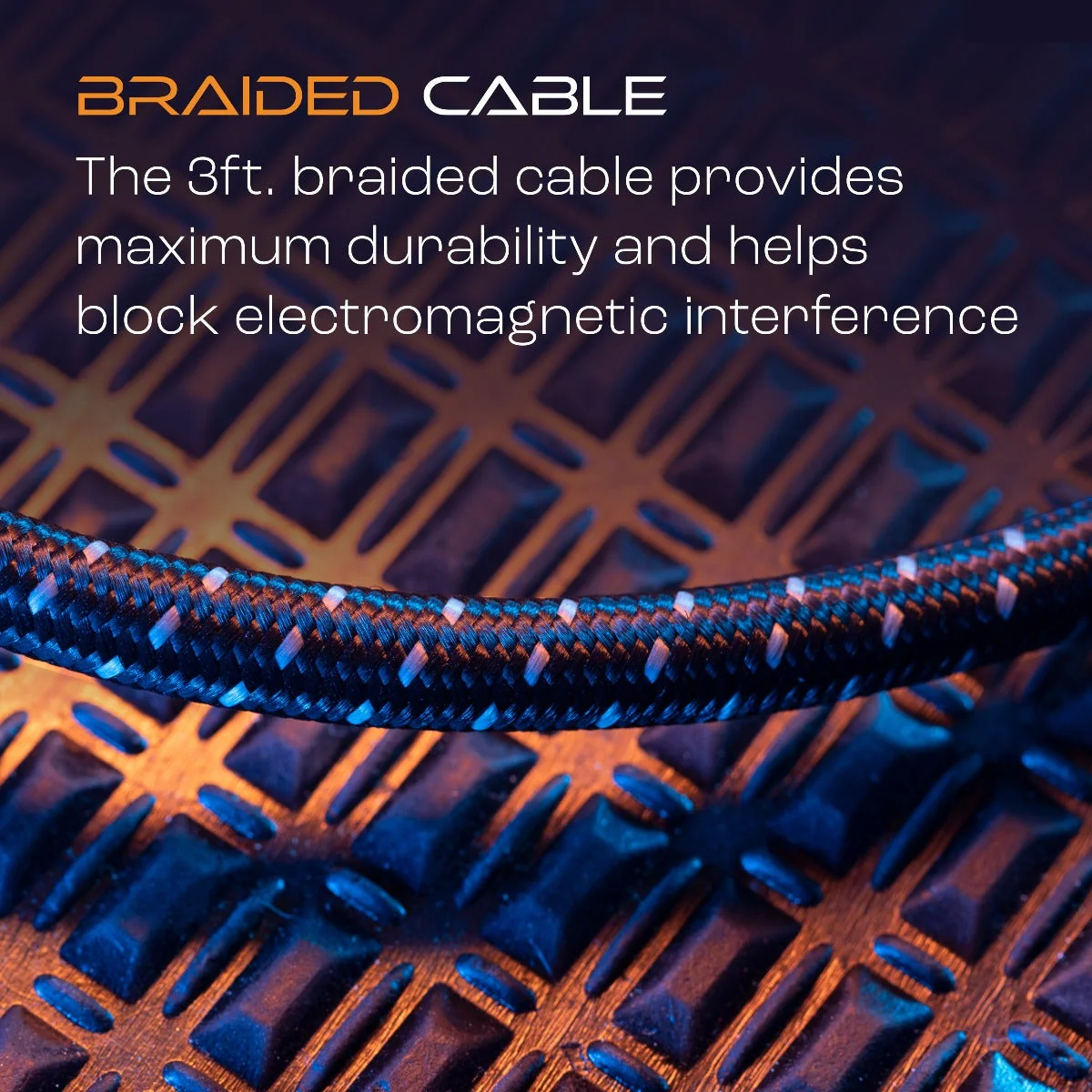 Titan 3ft. 8K Premium HDMI LED Braided Gaming Cable with Ethernet, Black - Image 7