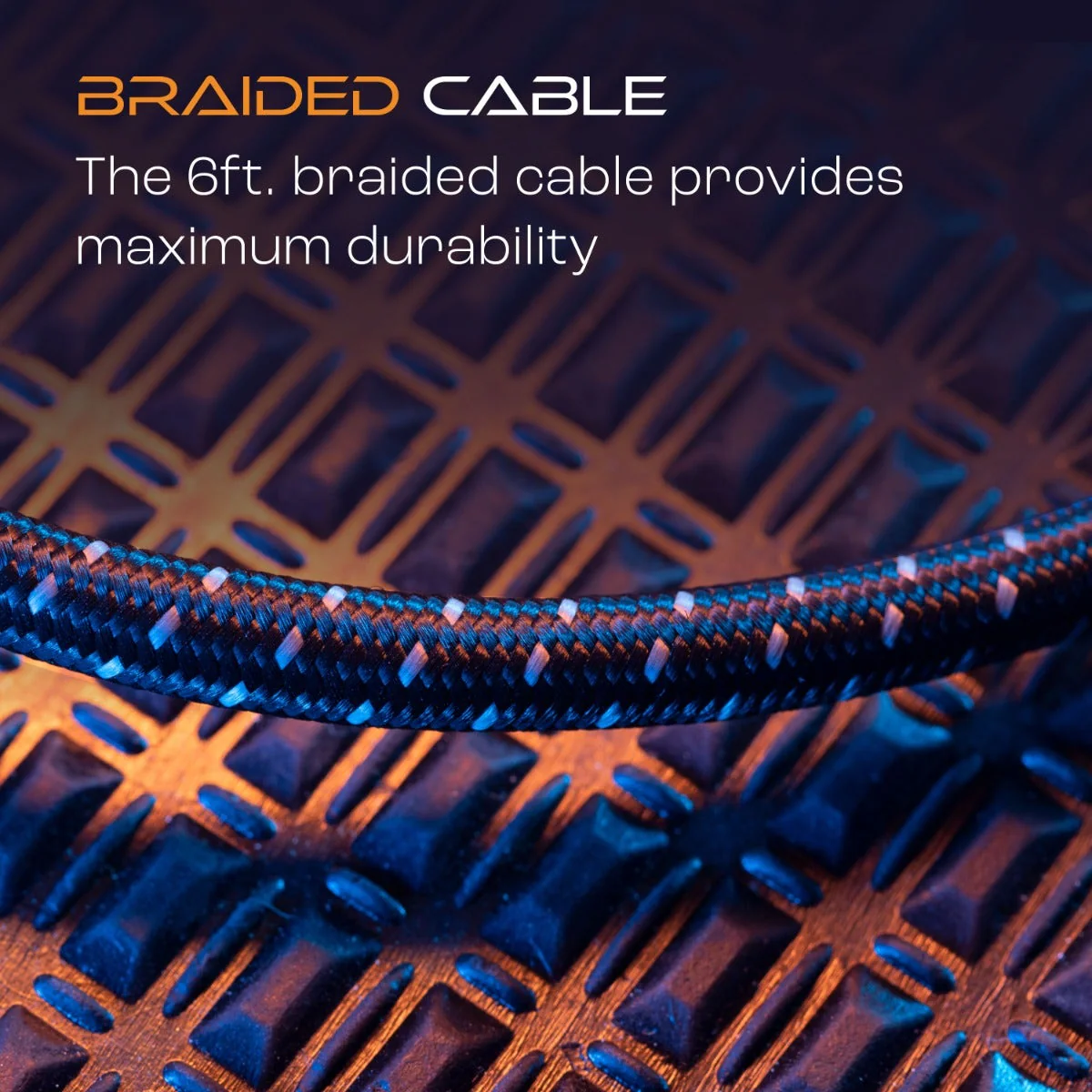 Titan 6ft. 8K Premium HDMI LED Braided Gaming Cable, Black - Image 7