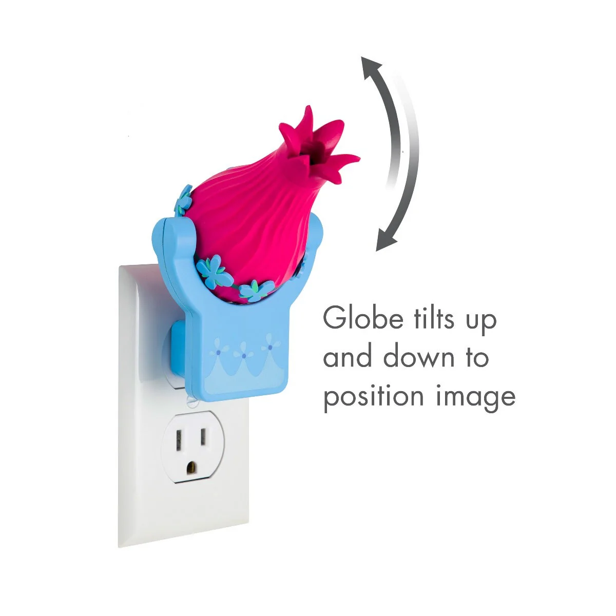 Trolls Projectables LED Light Sensing Night Light, Poppy Figure - Image 3